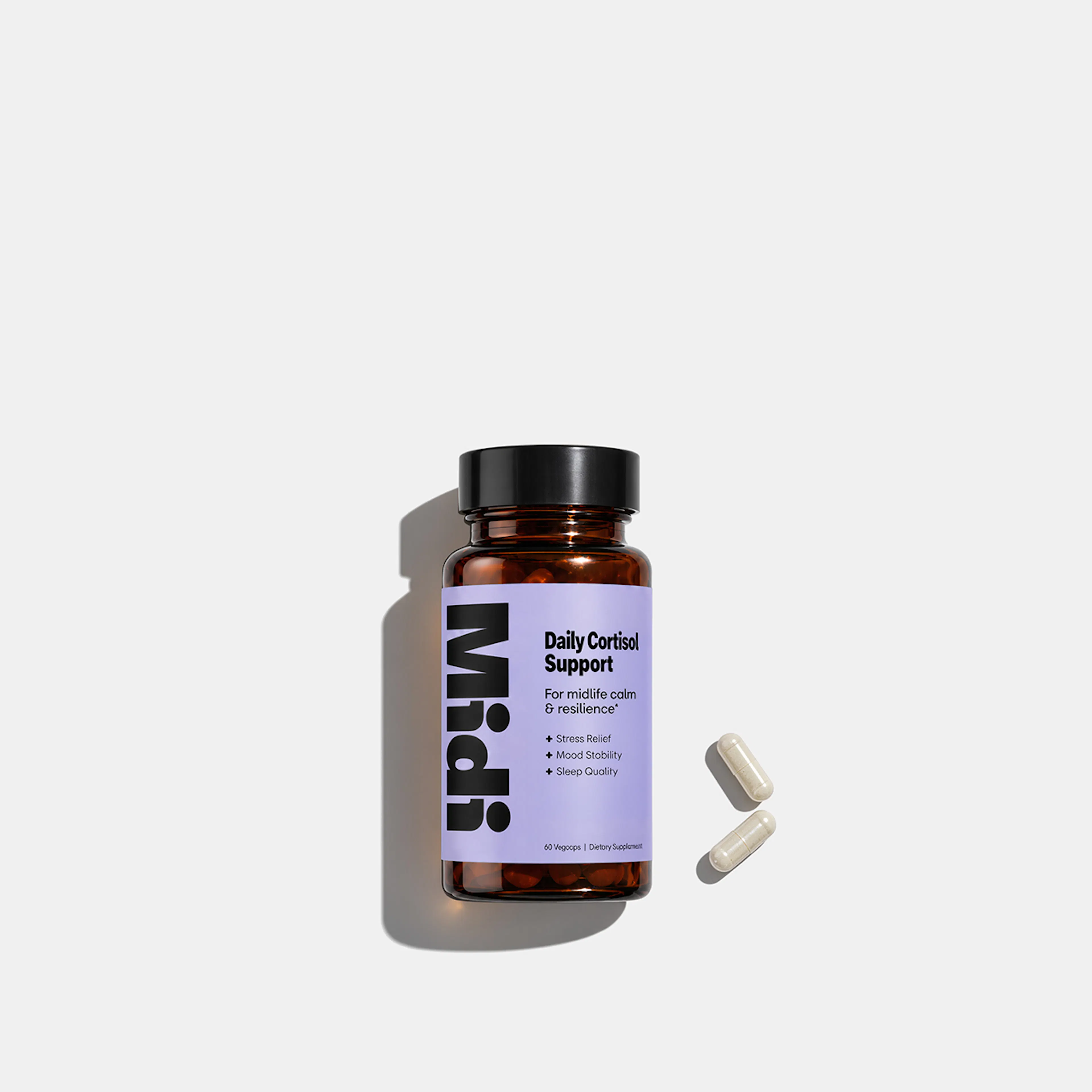 bottle of daily cortisol support pills