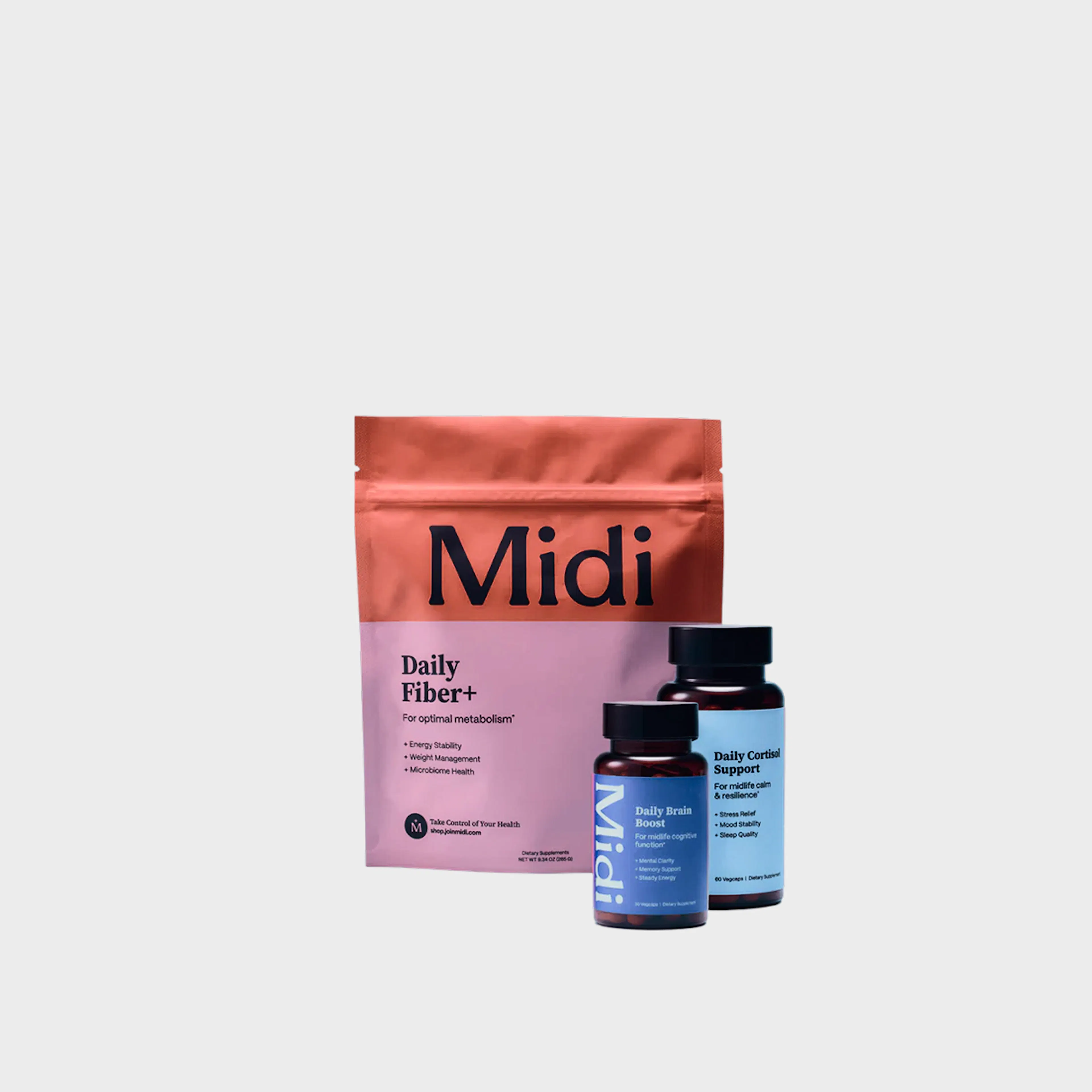 Menopause Survival supplement pouch and bottles