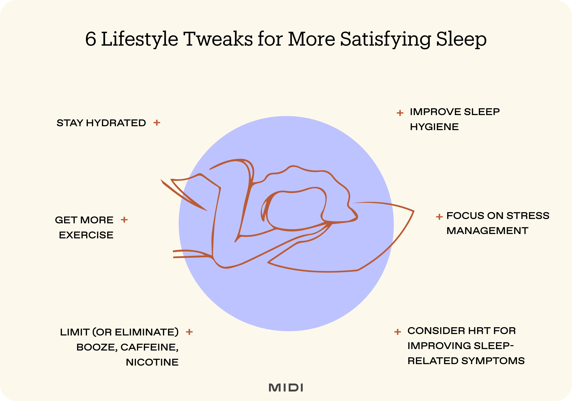 illustration of lifestyle changes you can make for improving sleep