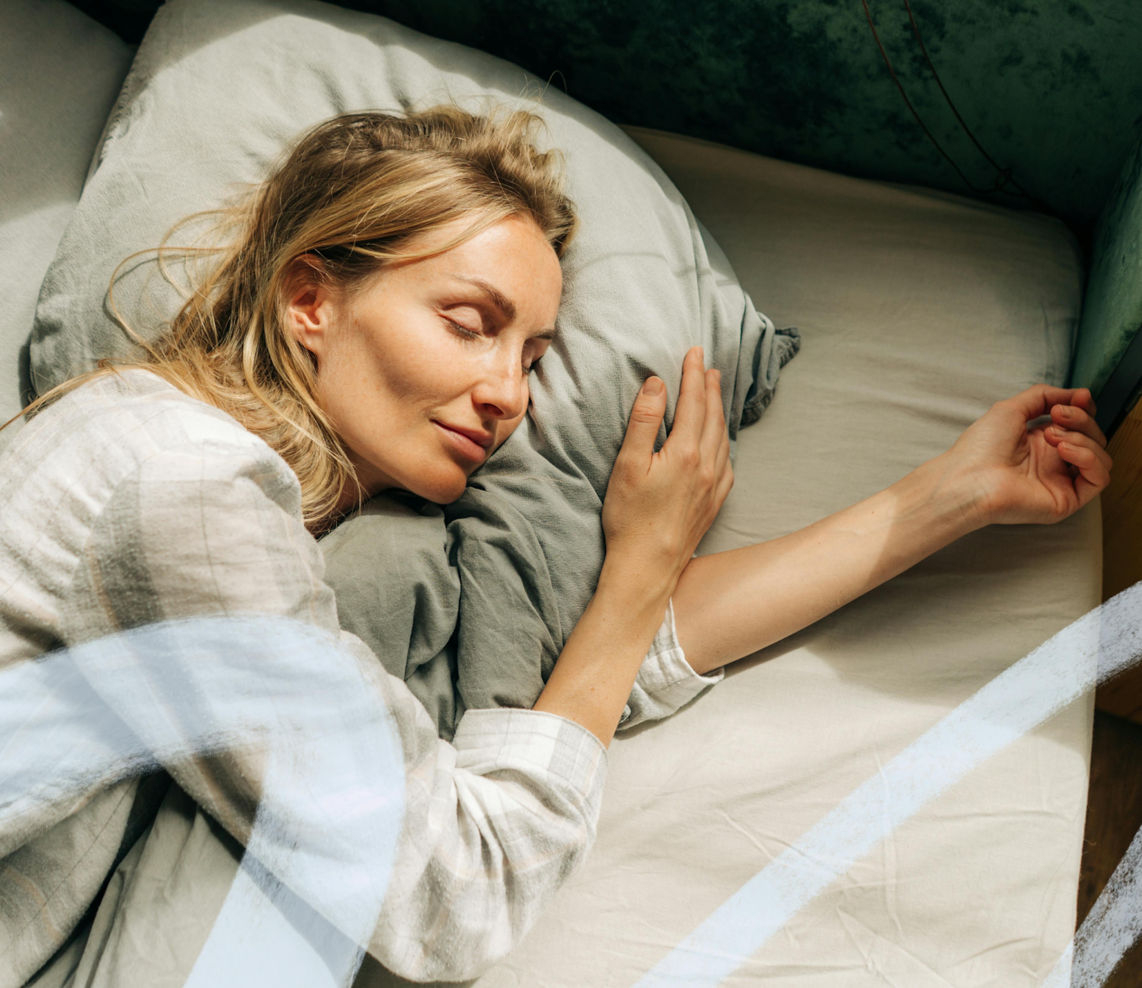 woman sleeping in bed