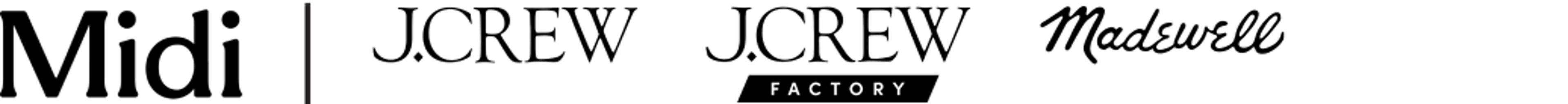 Midi and J Crew logos