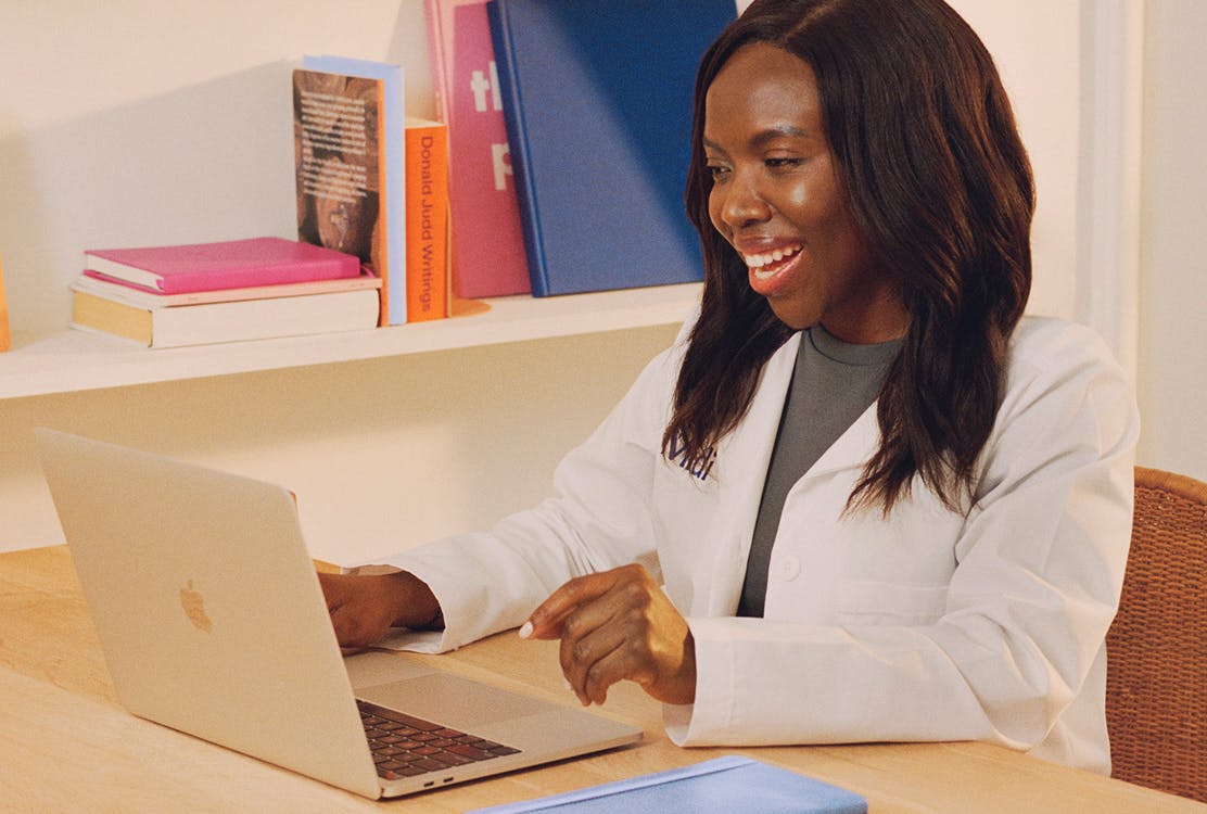 Photograph of a Midi clinician during virtual care