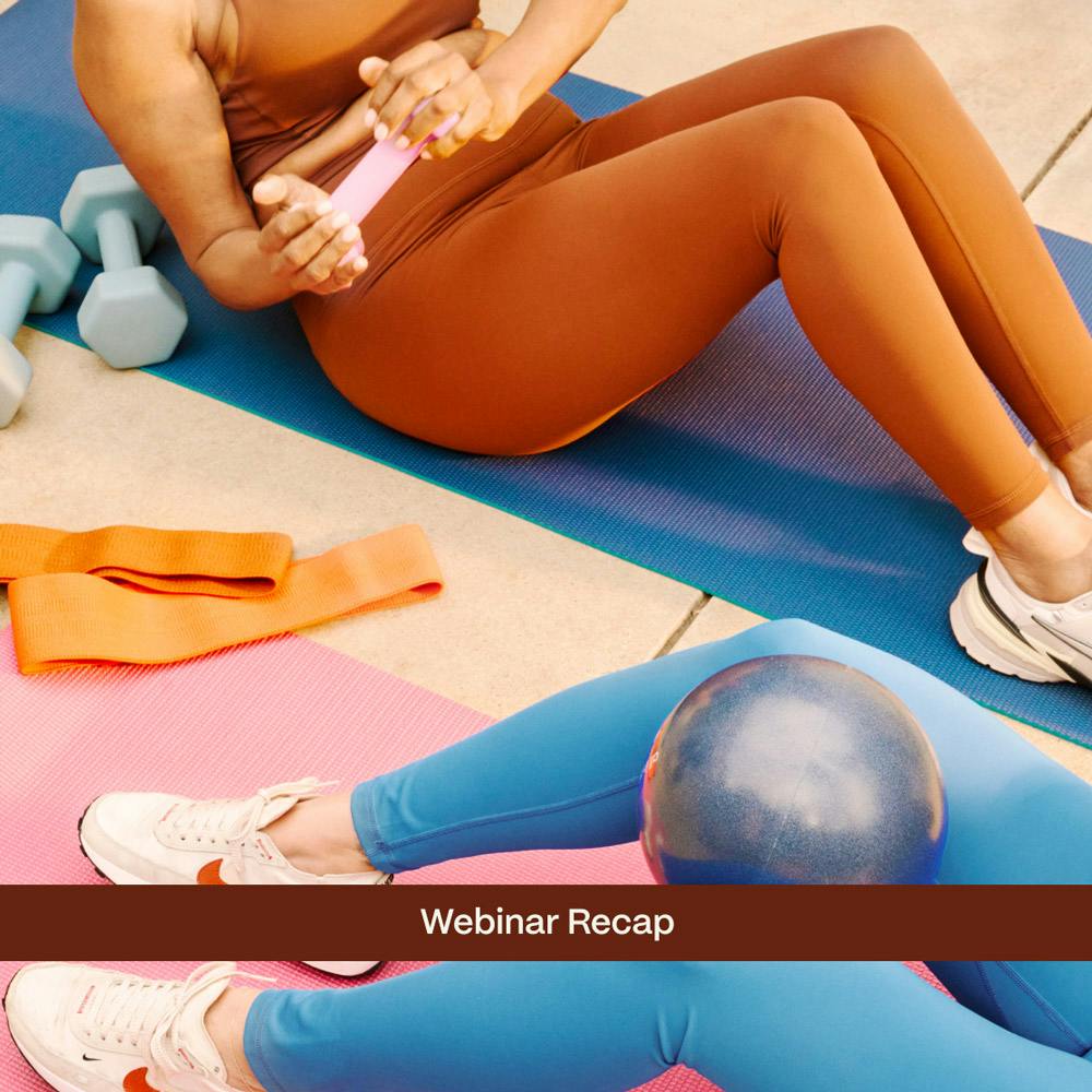 Close crop of women's exercise class