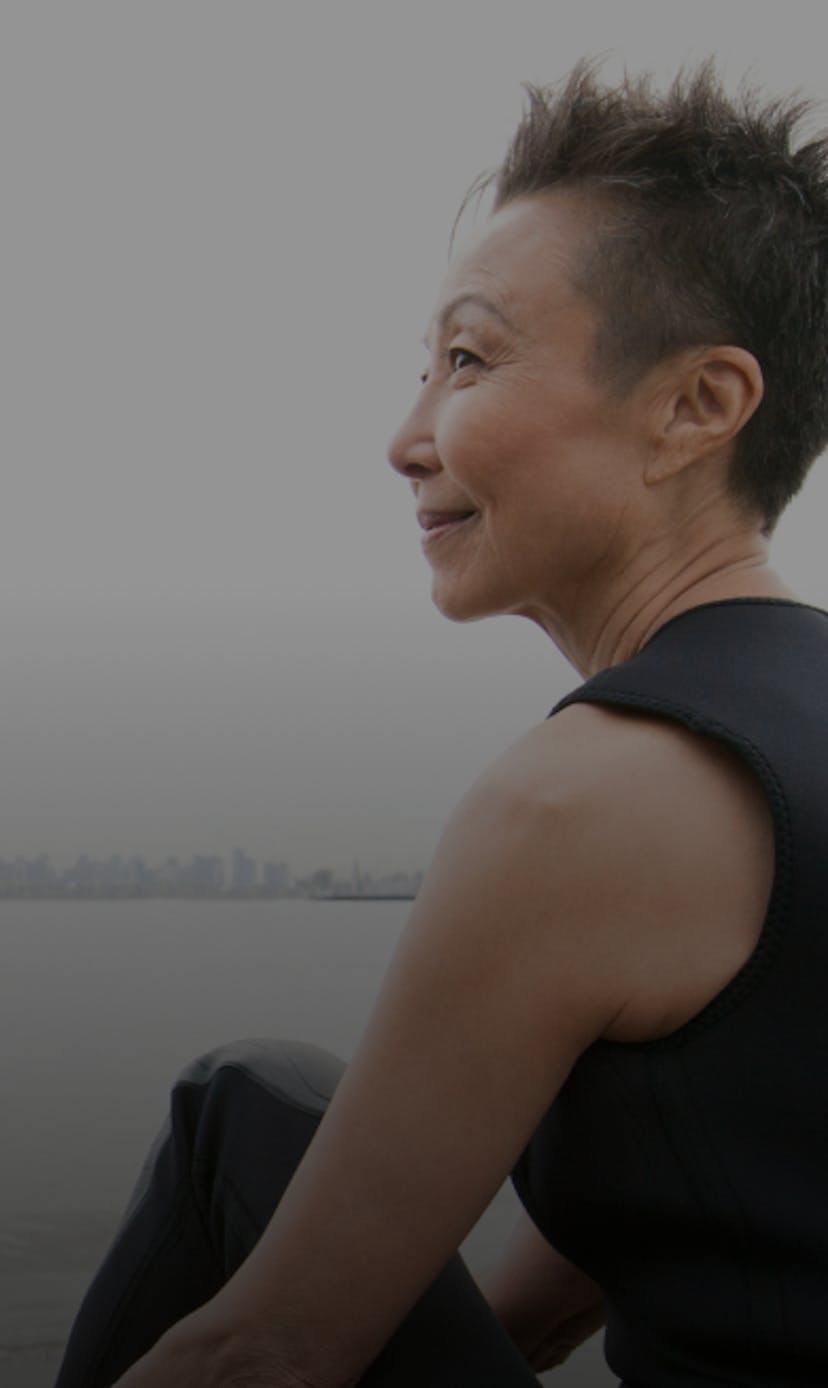 woman smiling beach