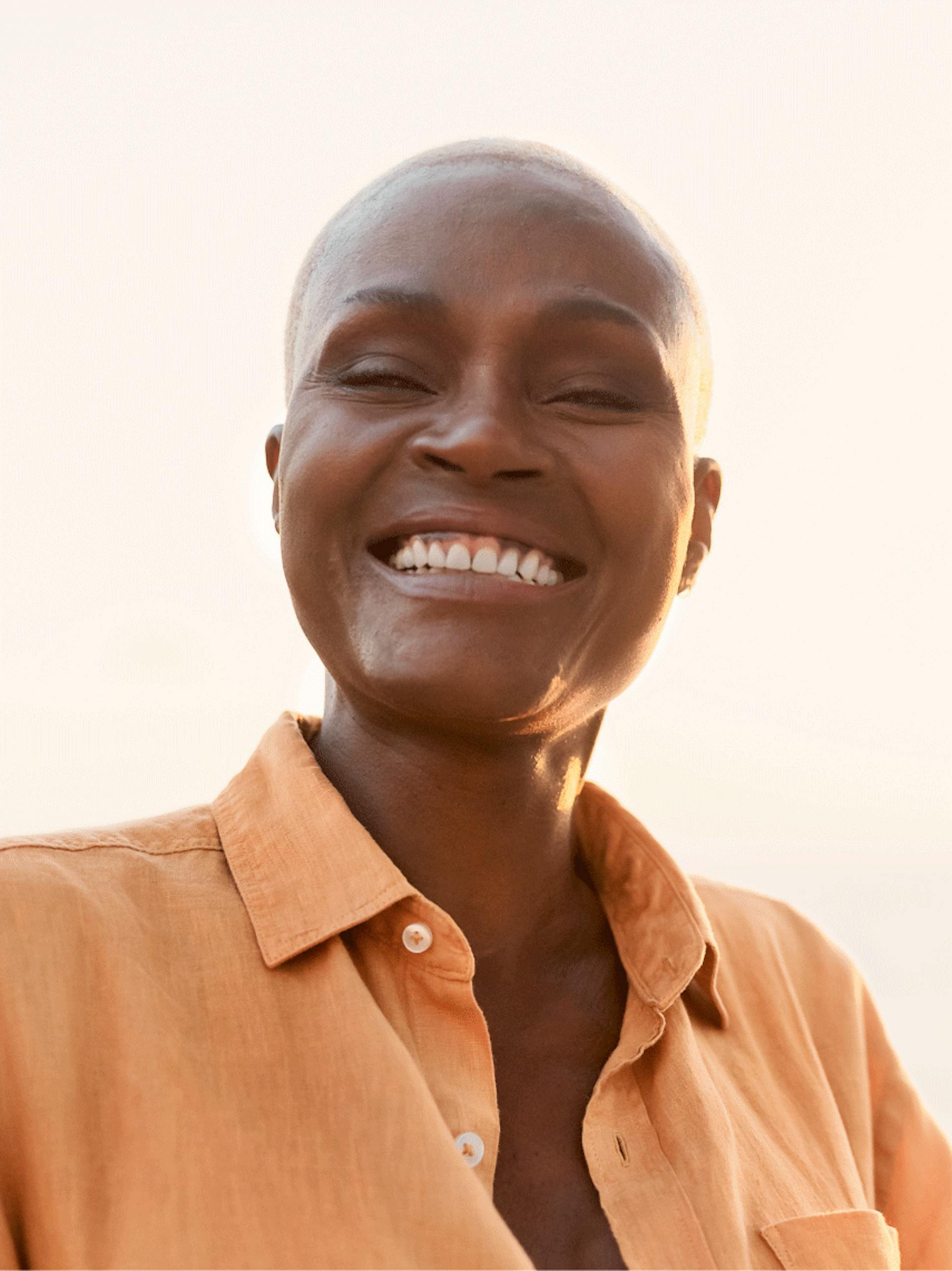 woman smiling