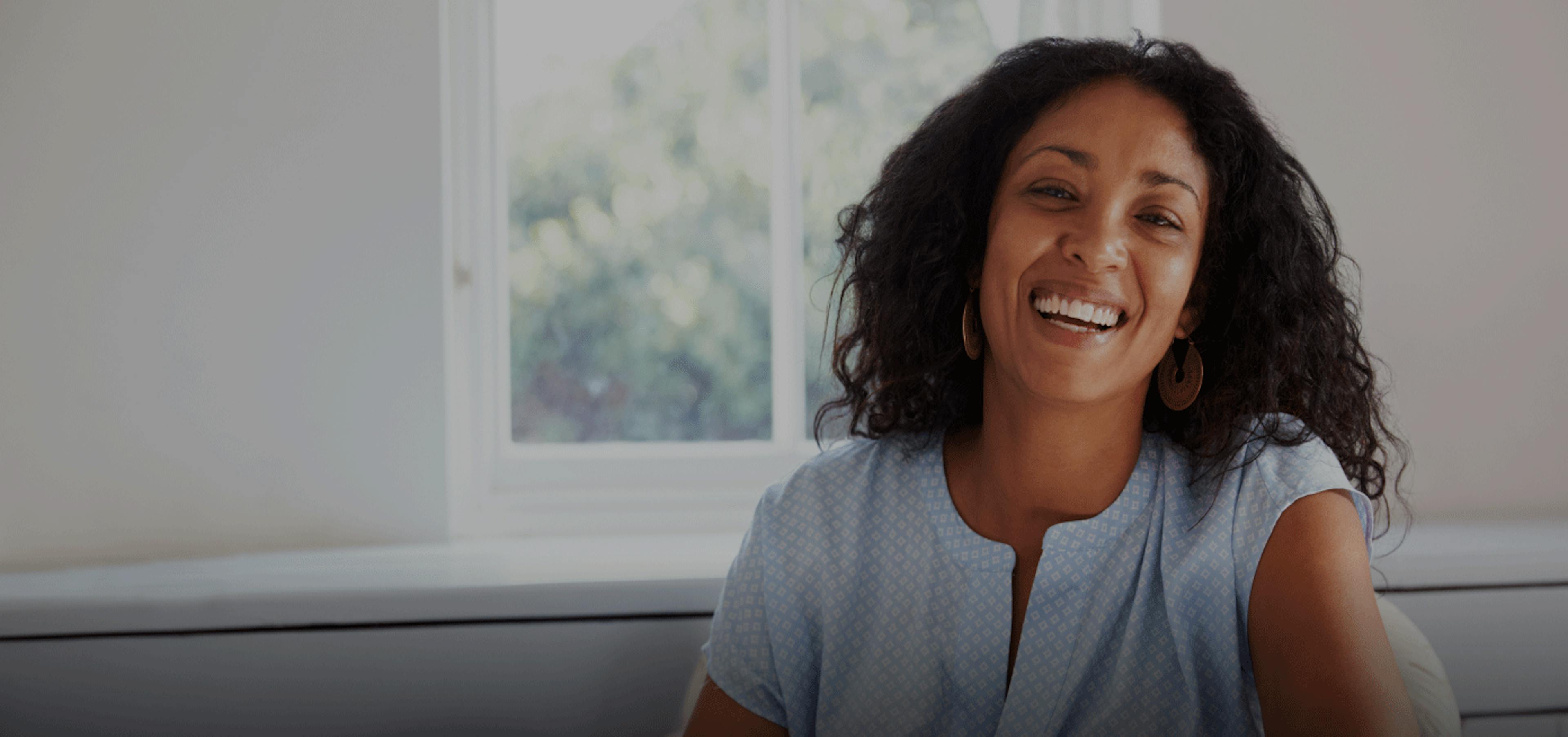 woman smiling