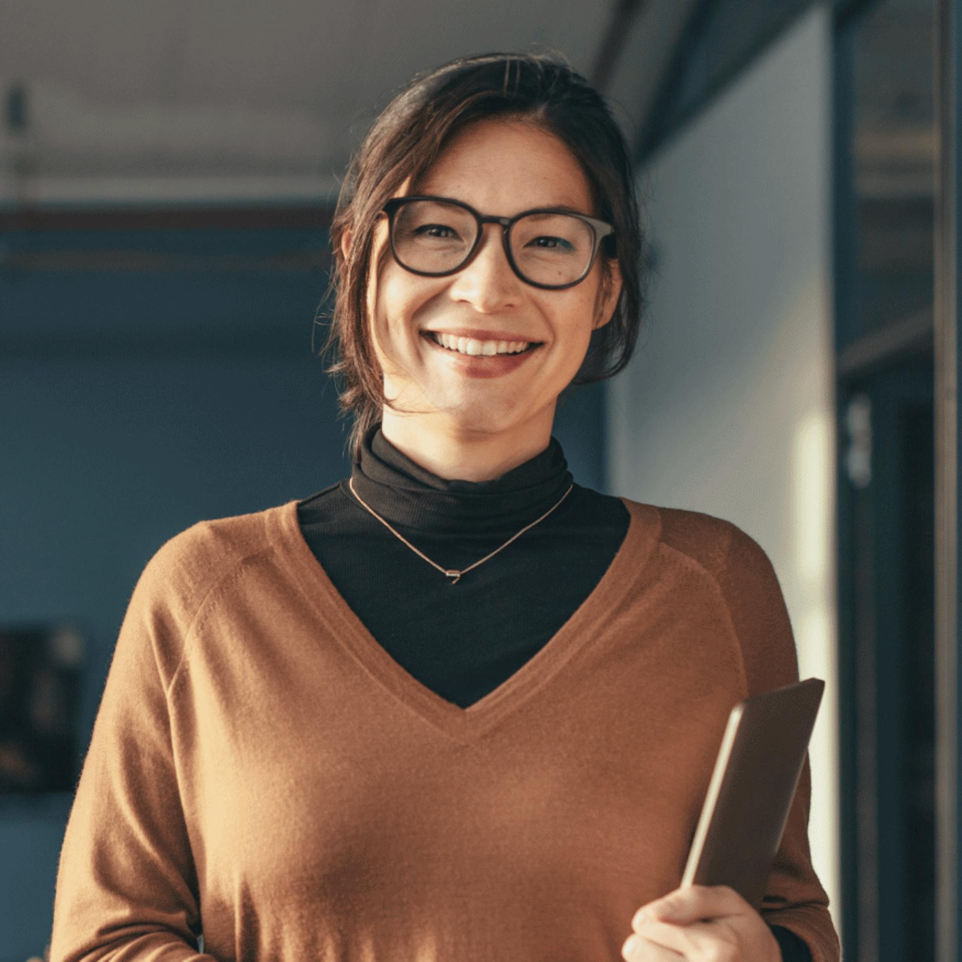 corporate woman smiling