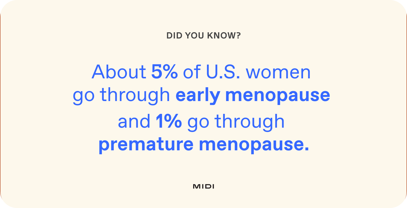 statistic about early menopause