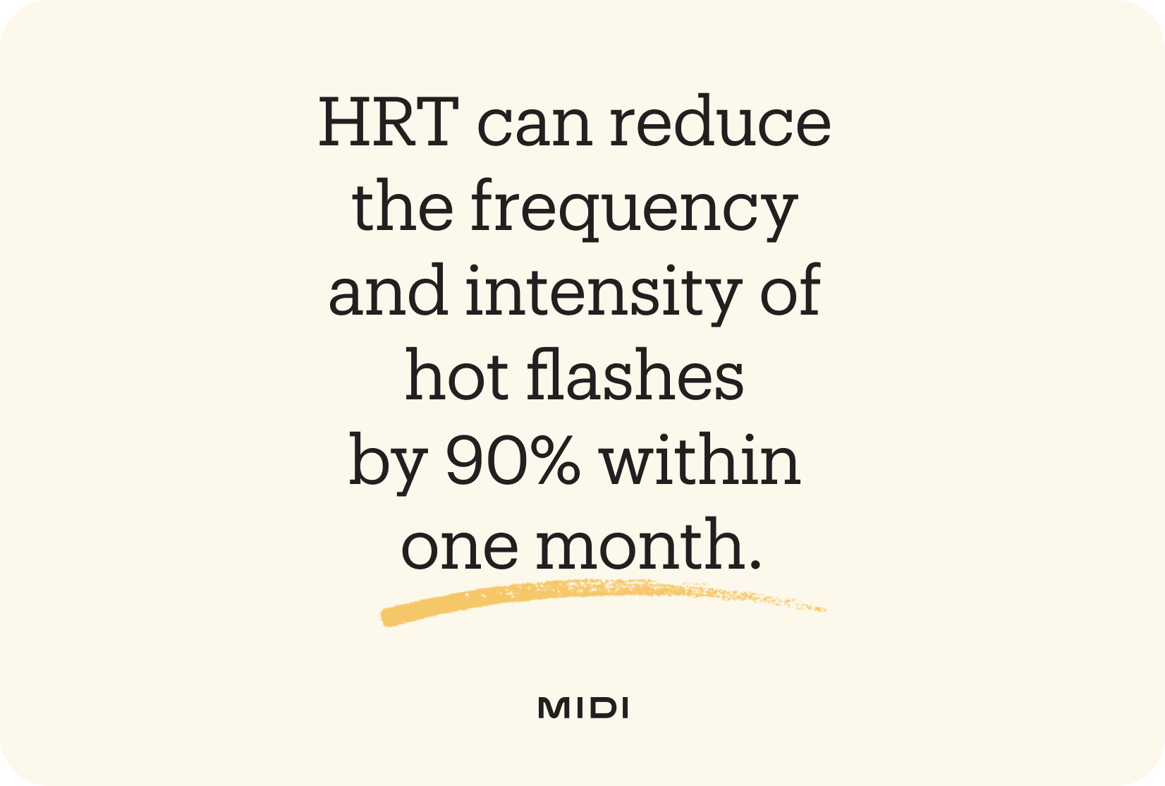 statistic about HRT helping with hot flashes