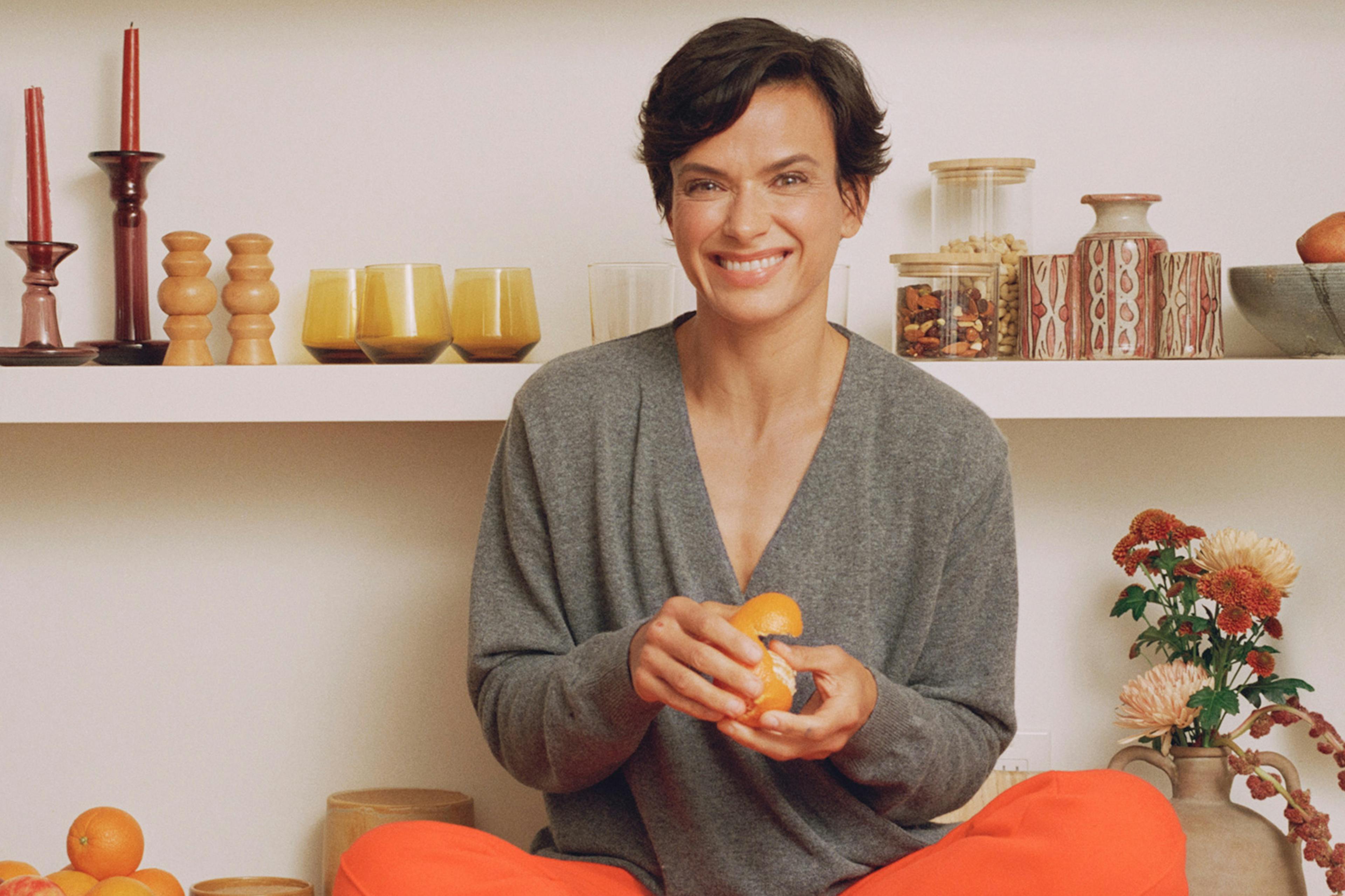Women smiling kitchen counter