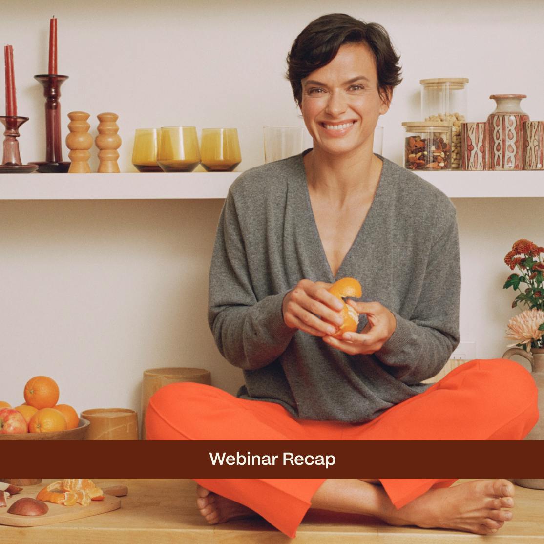 woman sitting and smiling