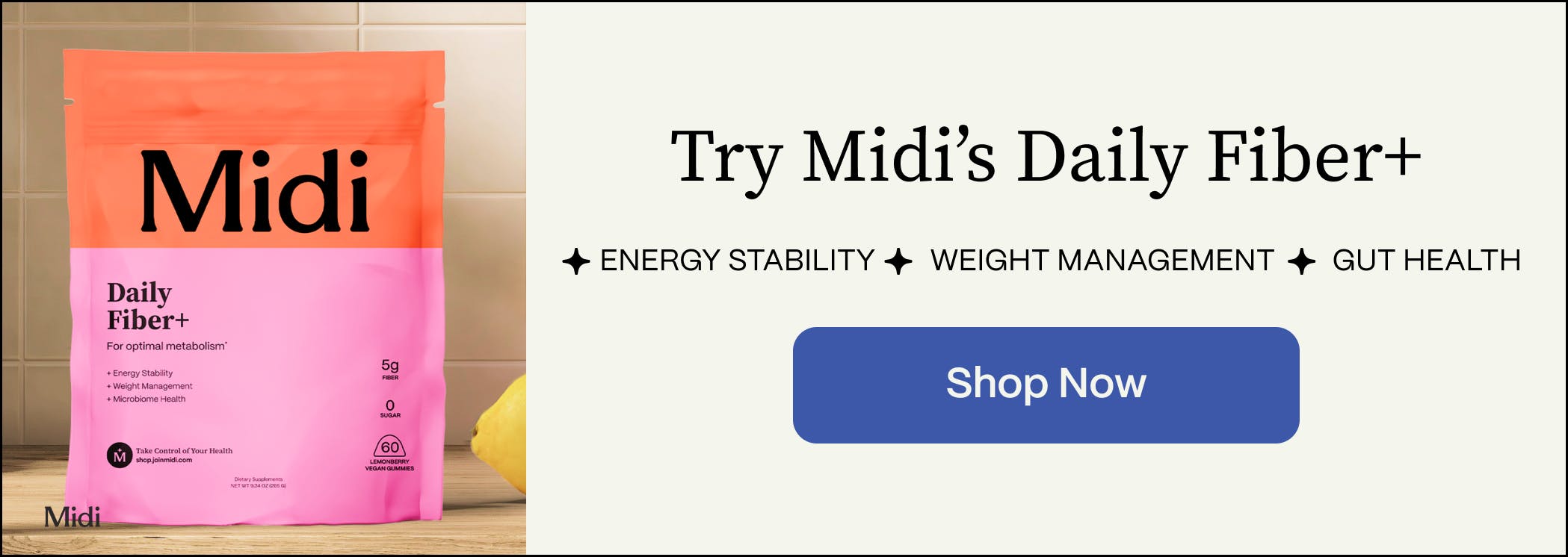 a picture of Midi's new fiber supplement