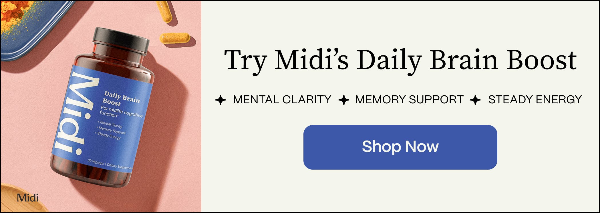 image showing midi's supplement to support brain health