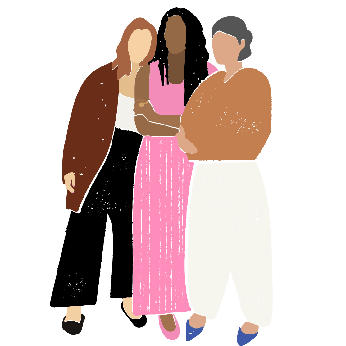 illustration of women standing together