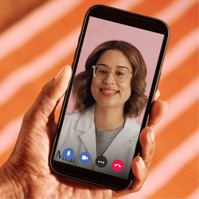 image depicting a virtual visit with a Midi clinician
