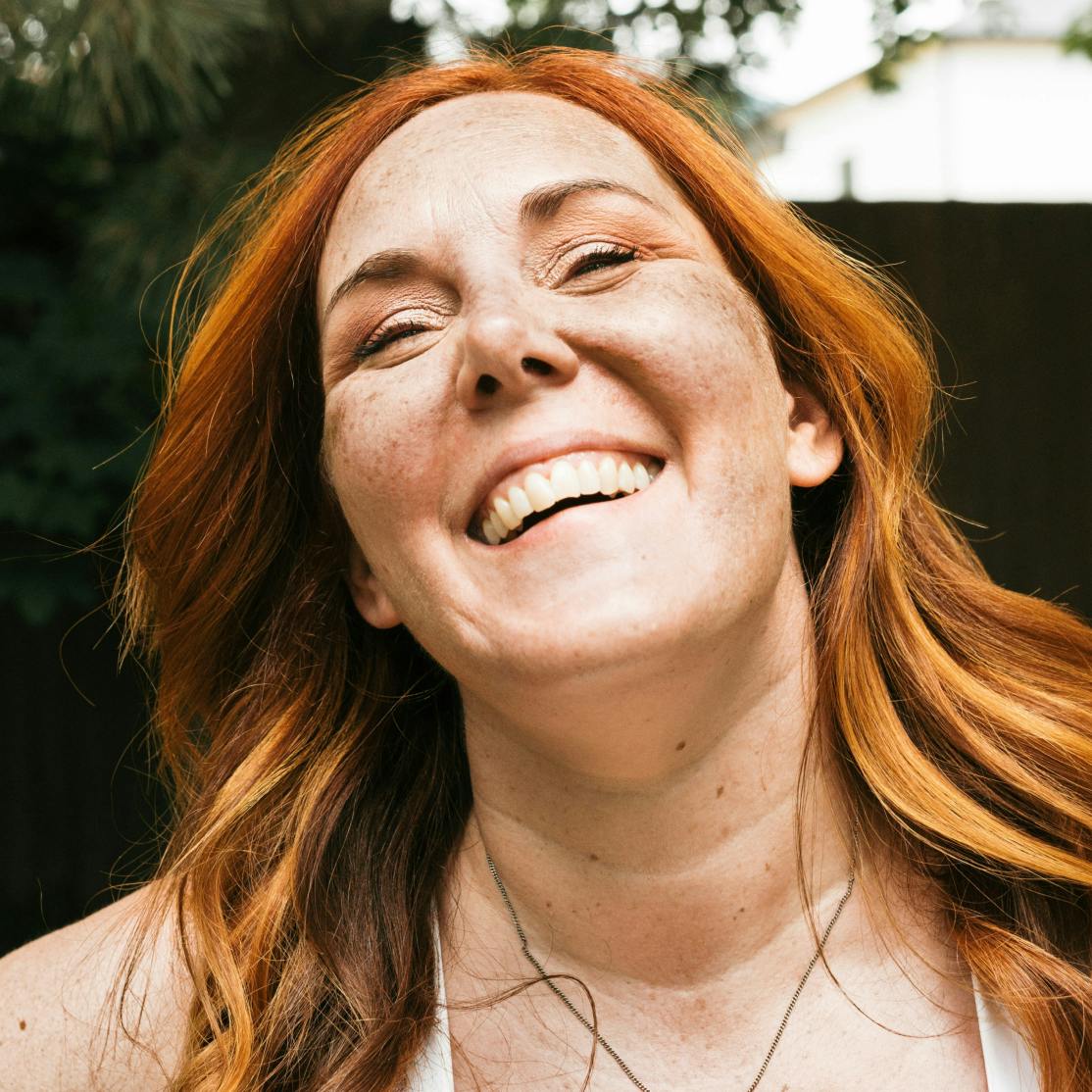 woman in perimenopause smiling