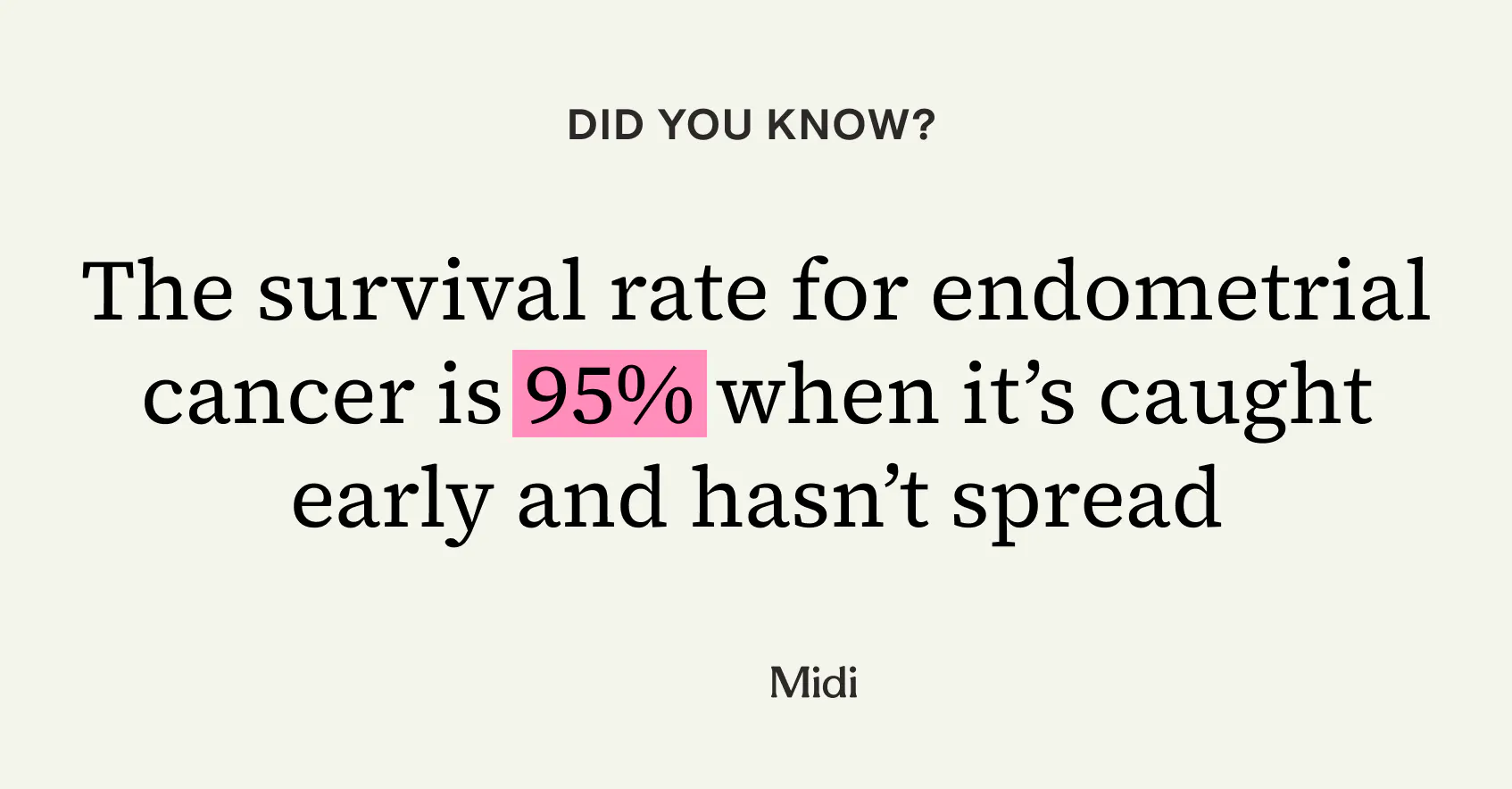 infographic highlighting stat on endometrial cancer
