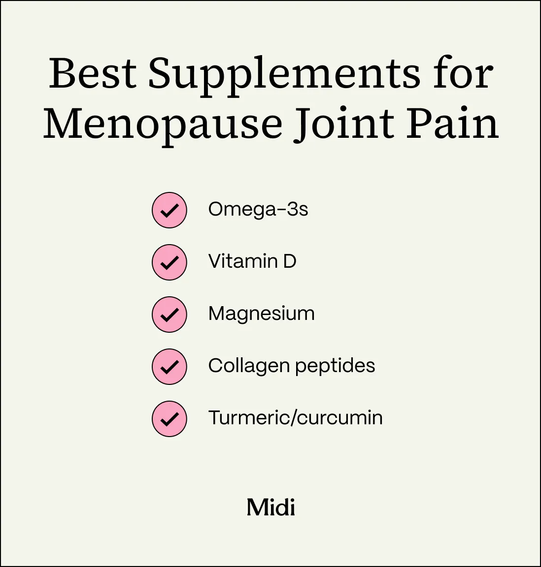 list of supplements that help with menopause joint pain
