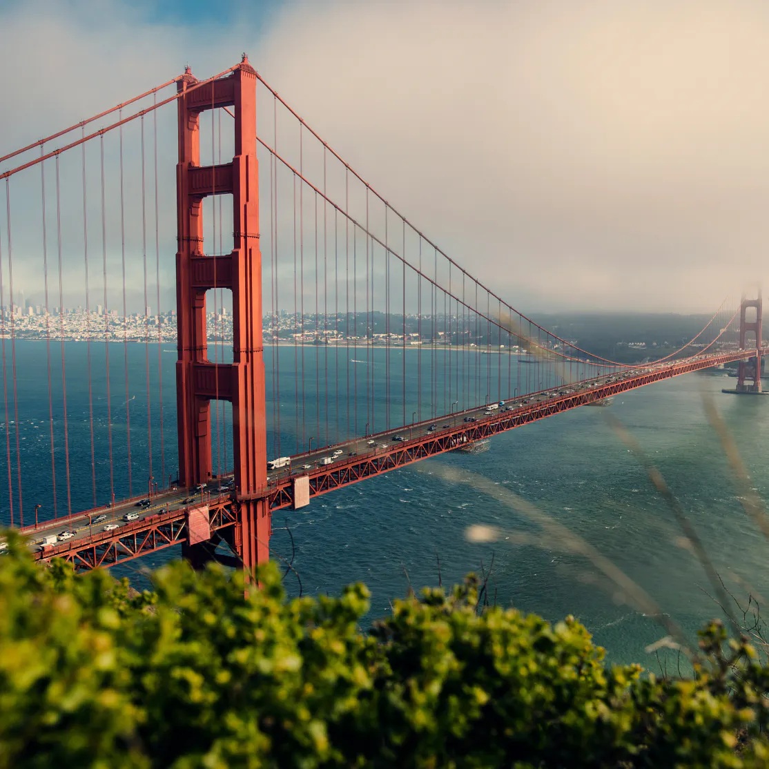 The Golden Gate Bridge in San Francisco.