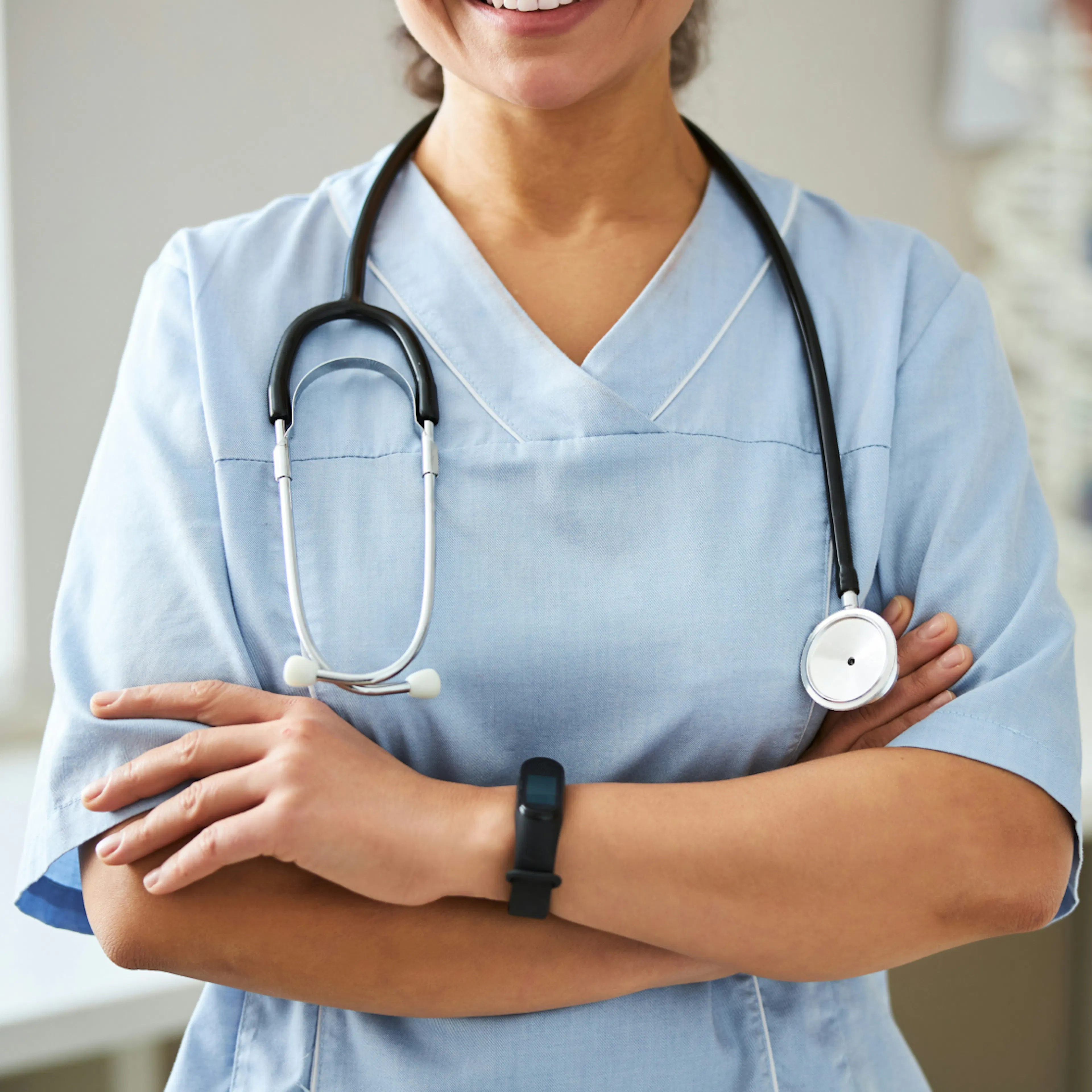 A close-up photo of a menopause-trained healthcare professional. 