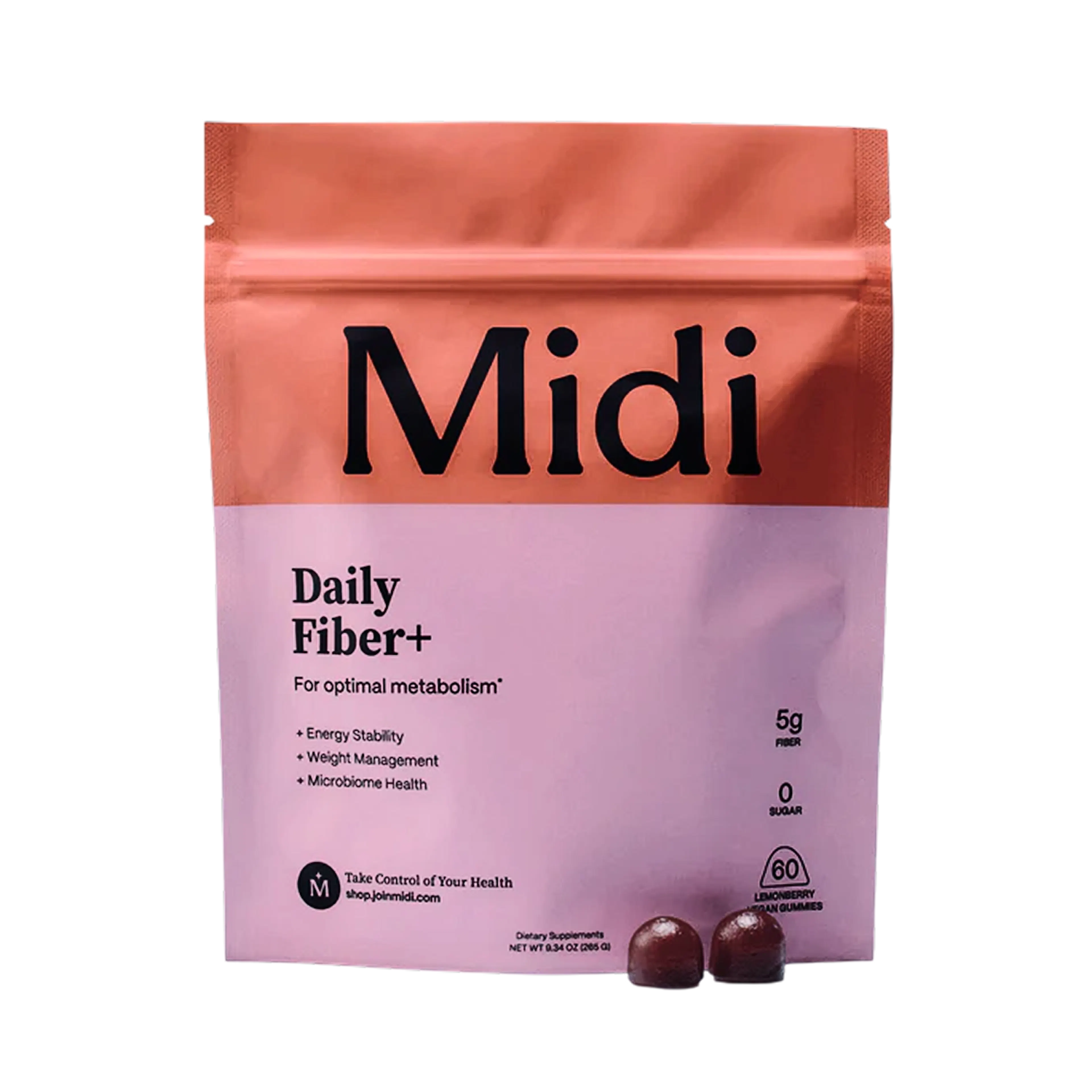Bag of Daily Fiber+ Gummies. 