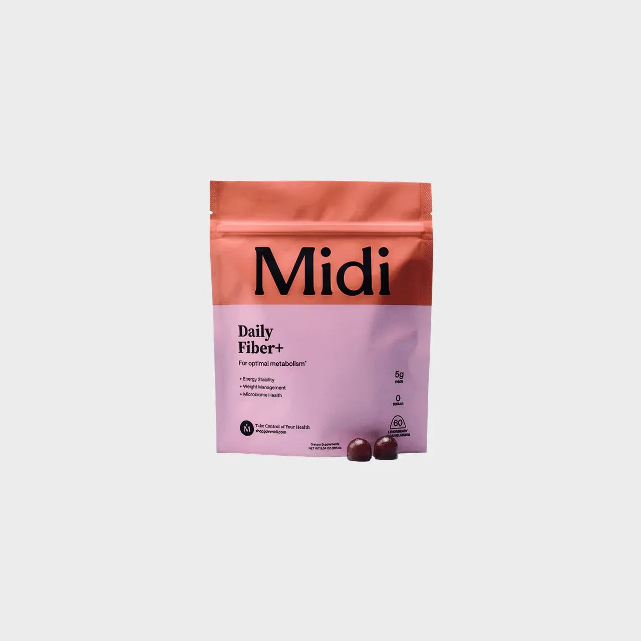 Bag of Daily Fiber+ gummies.