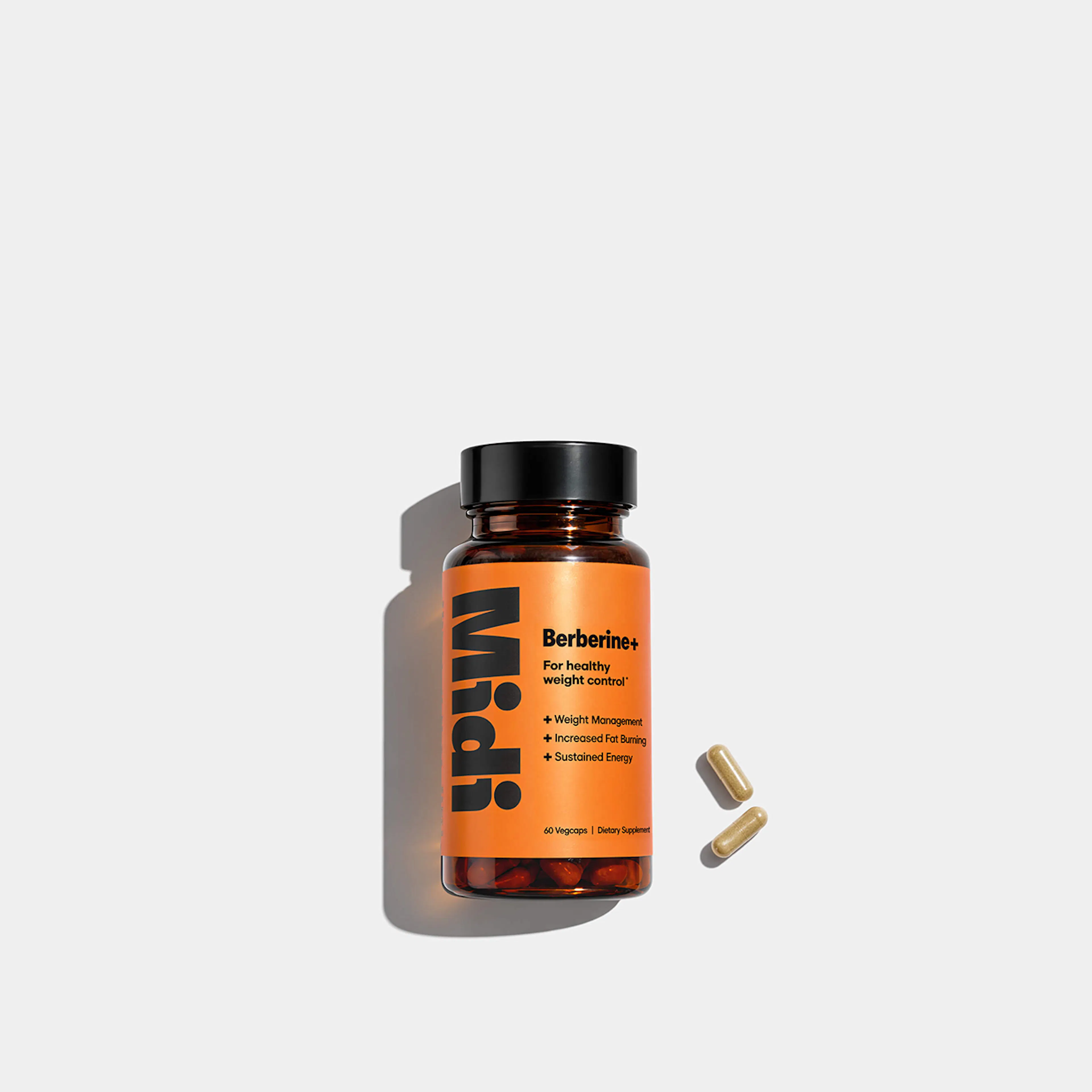 berberine+ bottle with pills