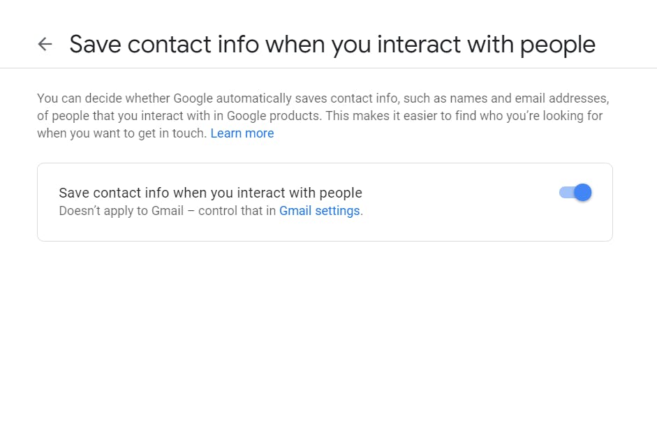 Google Privacy Settings