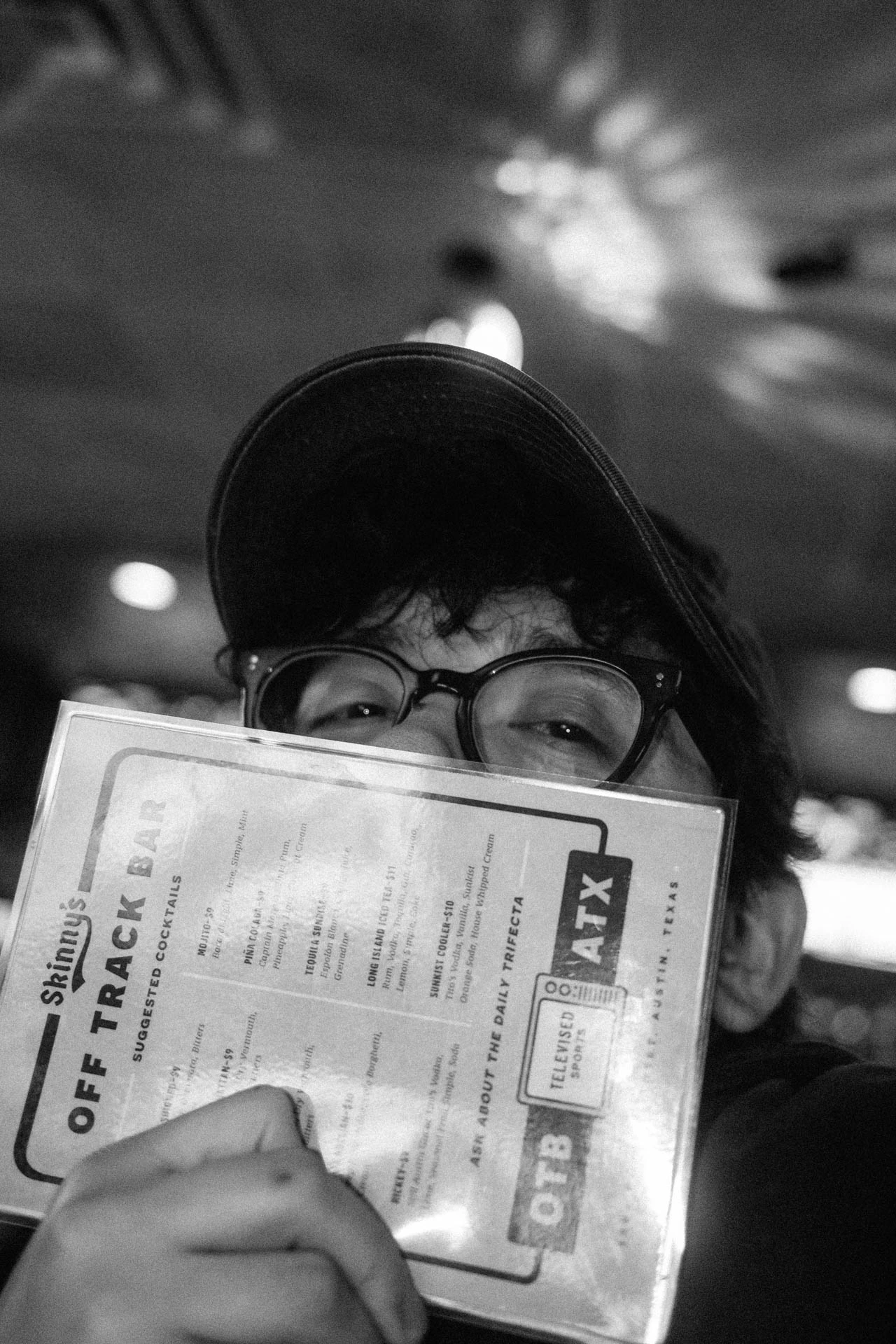 Man hidding his face