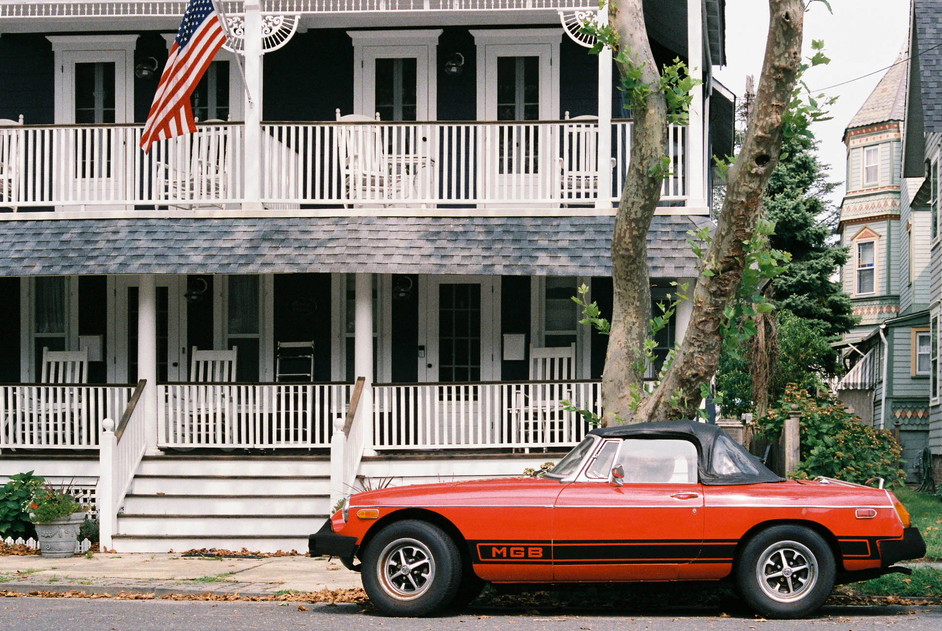Red MGB Car