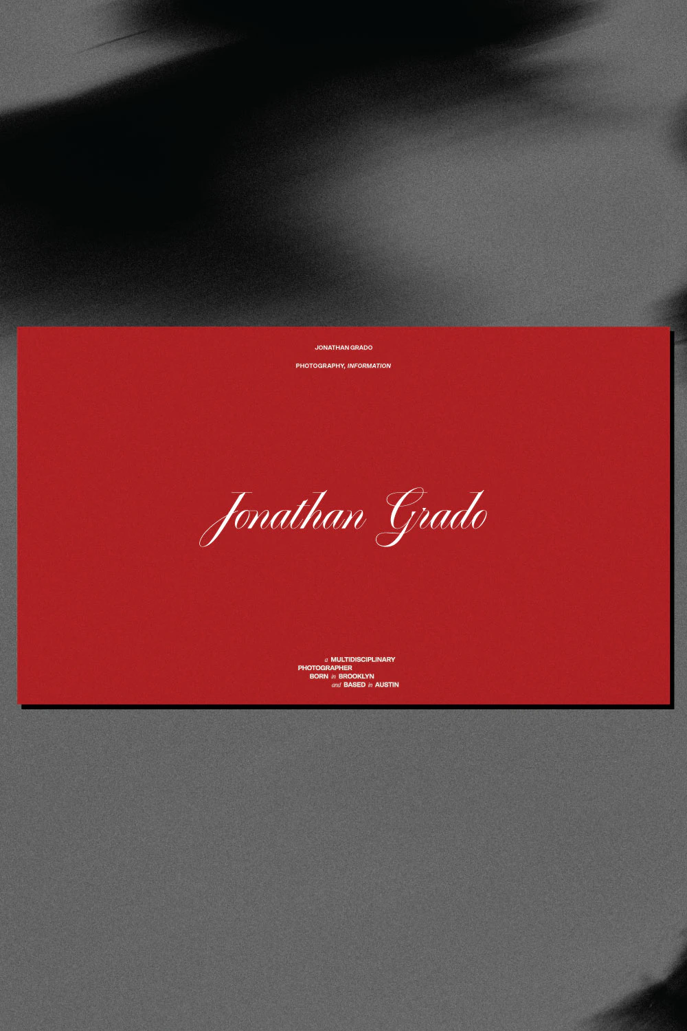 Jonathan grado website on abstract black and white surface