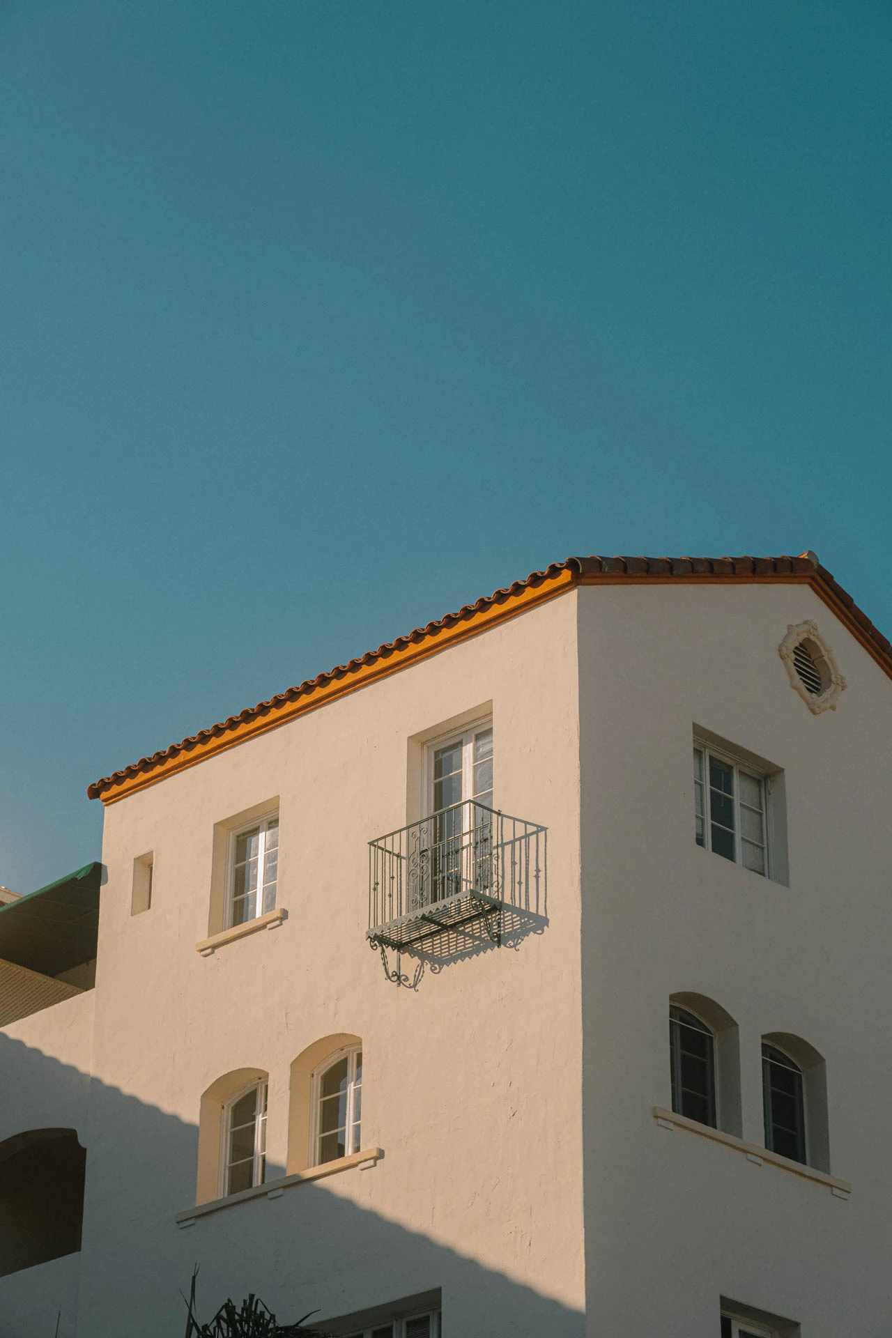 Juliet Corner Balcony at Sunset in Santa Monica