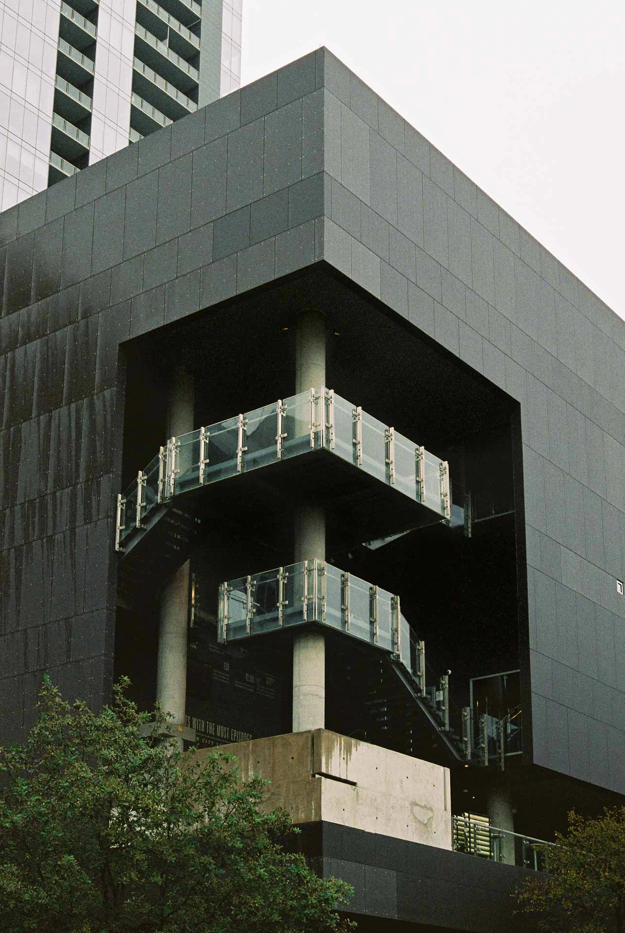 Corner ACL Building in Austin on film