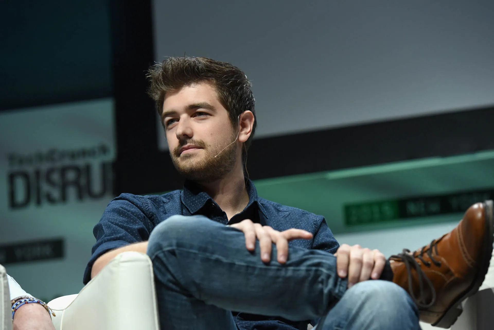 Jonathan Grado on stage at TechCrunch Disrupt