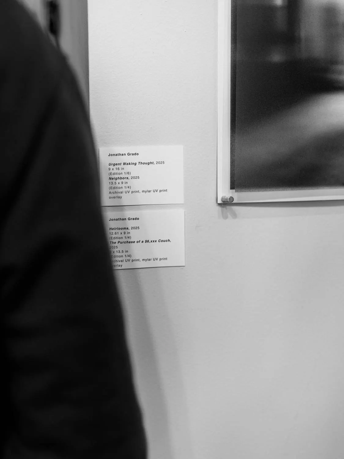The gallery cards for Jonathan Grado's Dirty Static at l'appartement 49C gallery