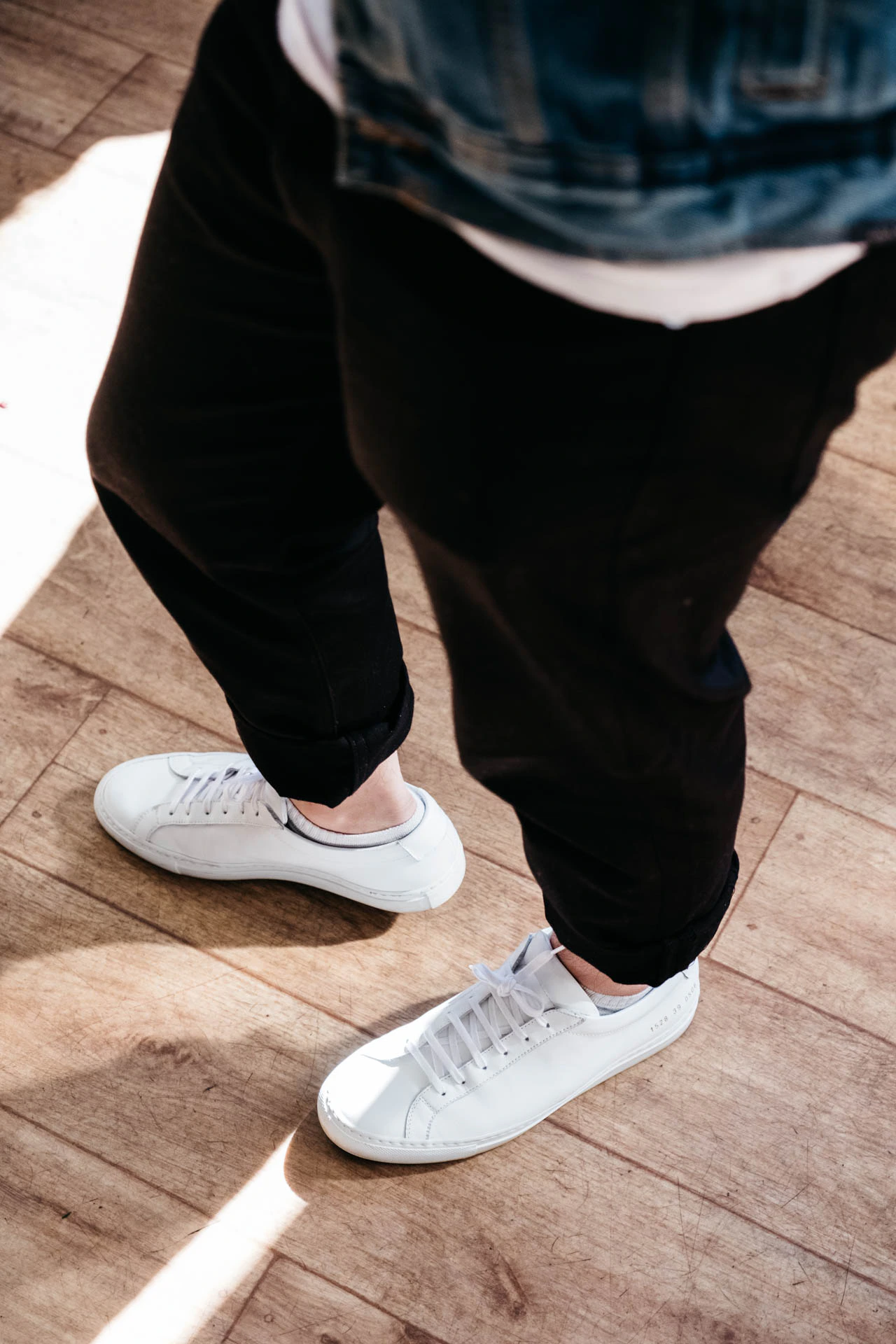 shoes at a coffee shop in Copenhagen
