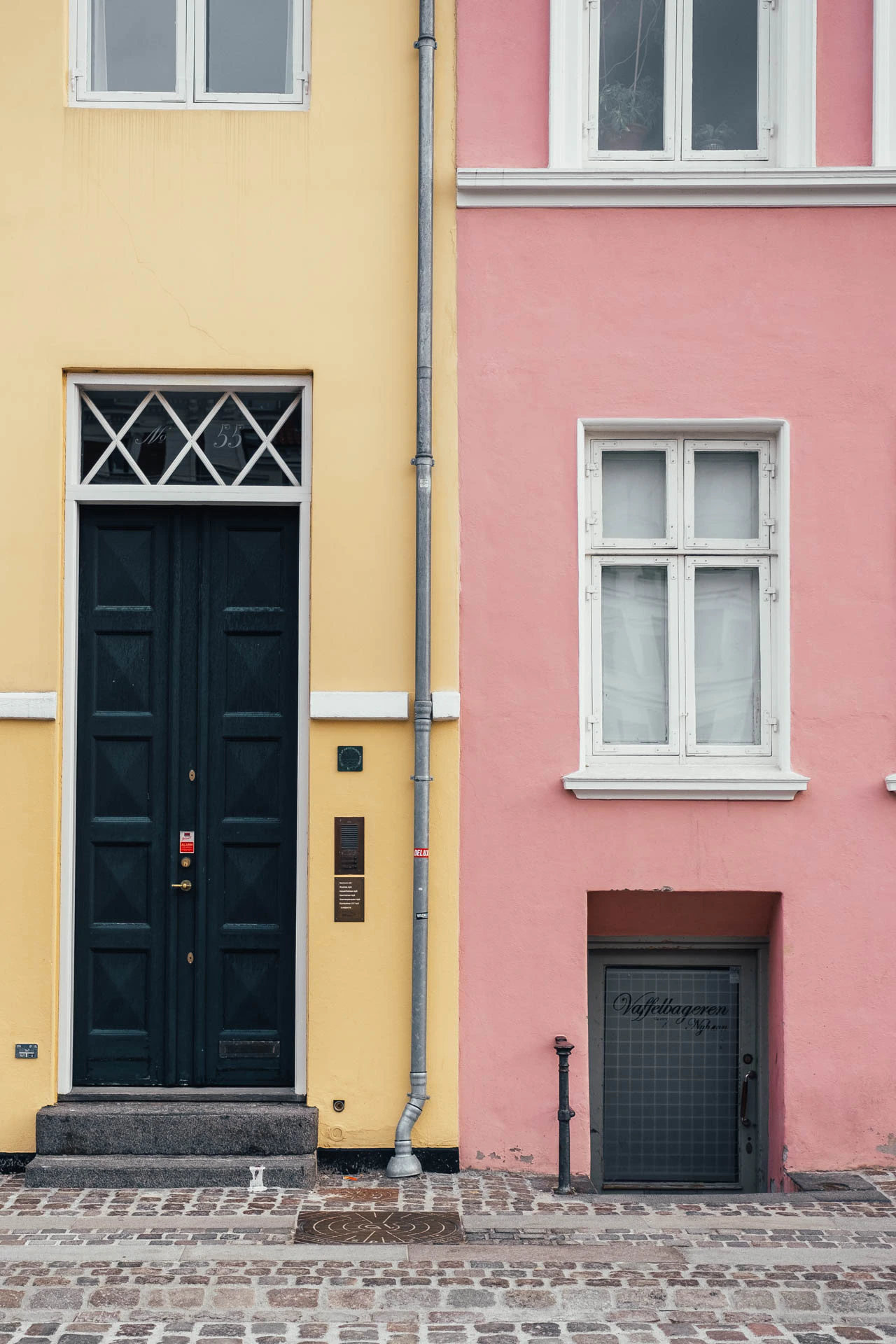 yellow and pink house in Copenhagen