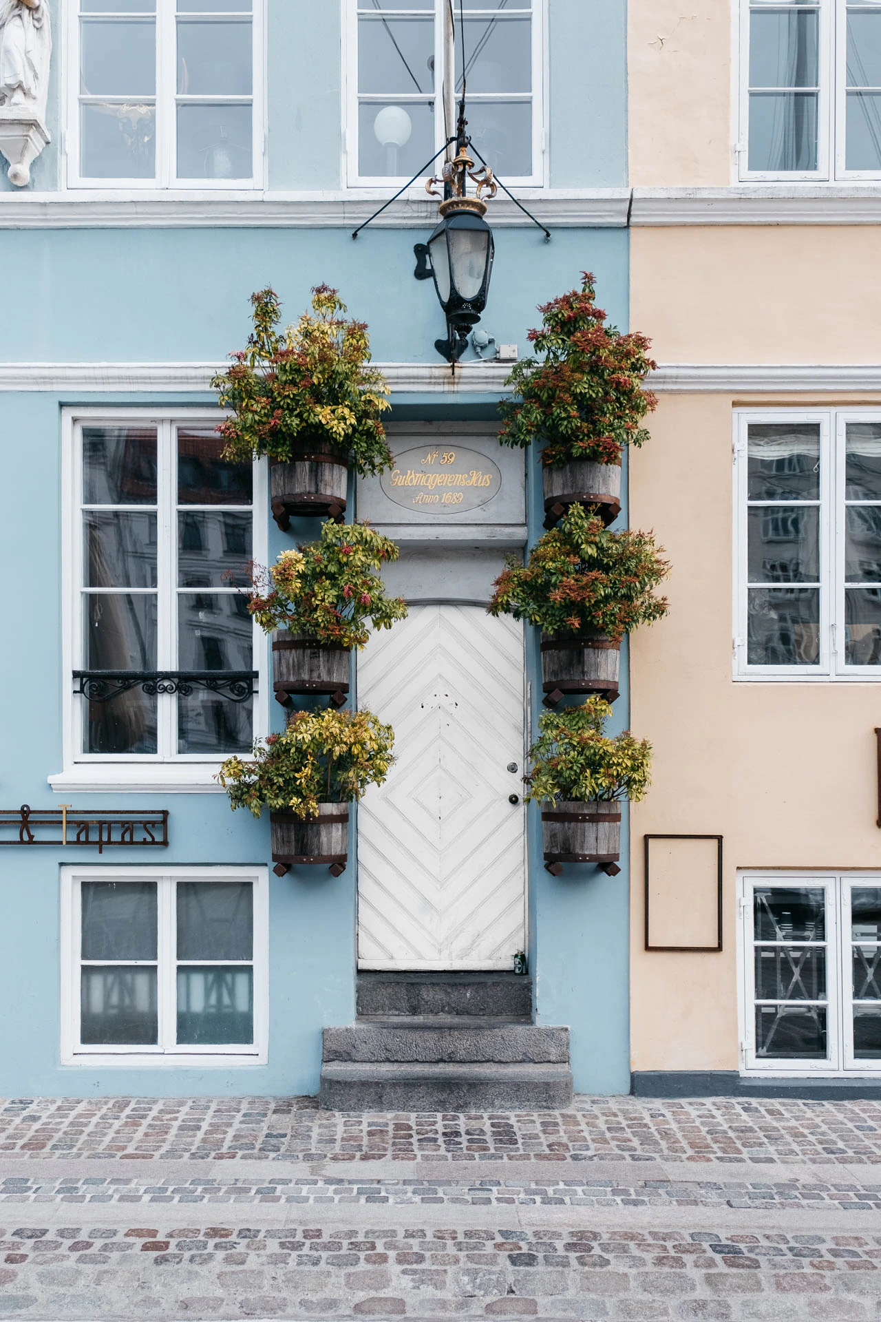 blue house in Copenhagen