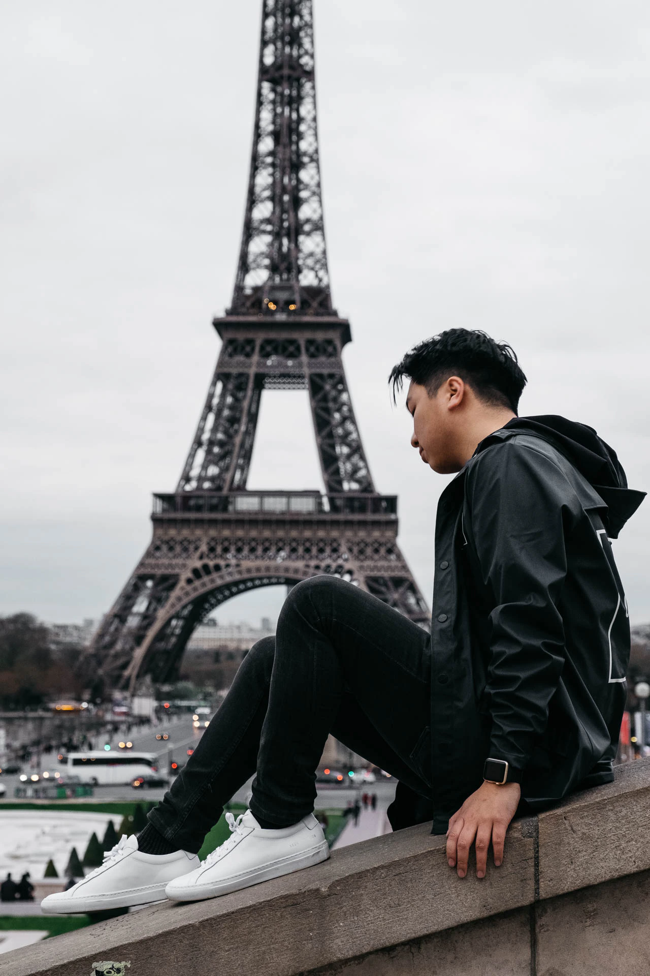 Mitch Phun in front of Eiffel Tower in paris