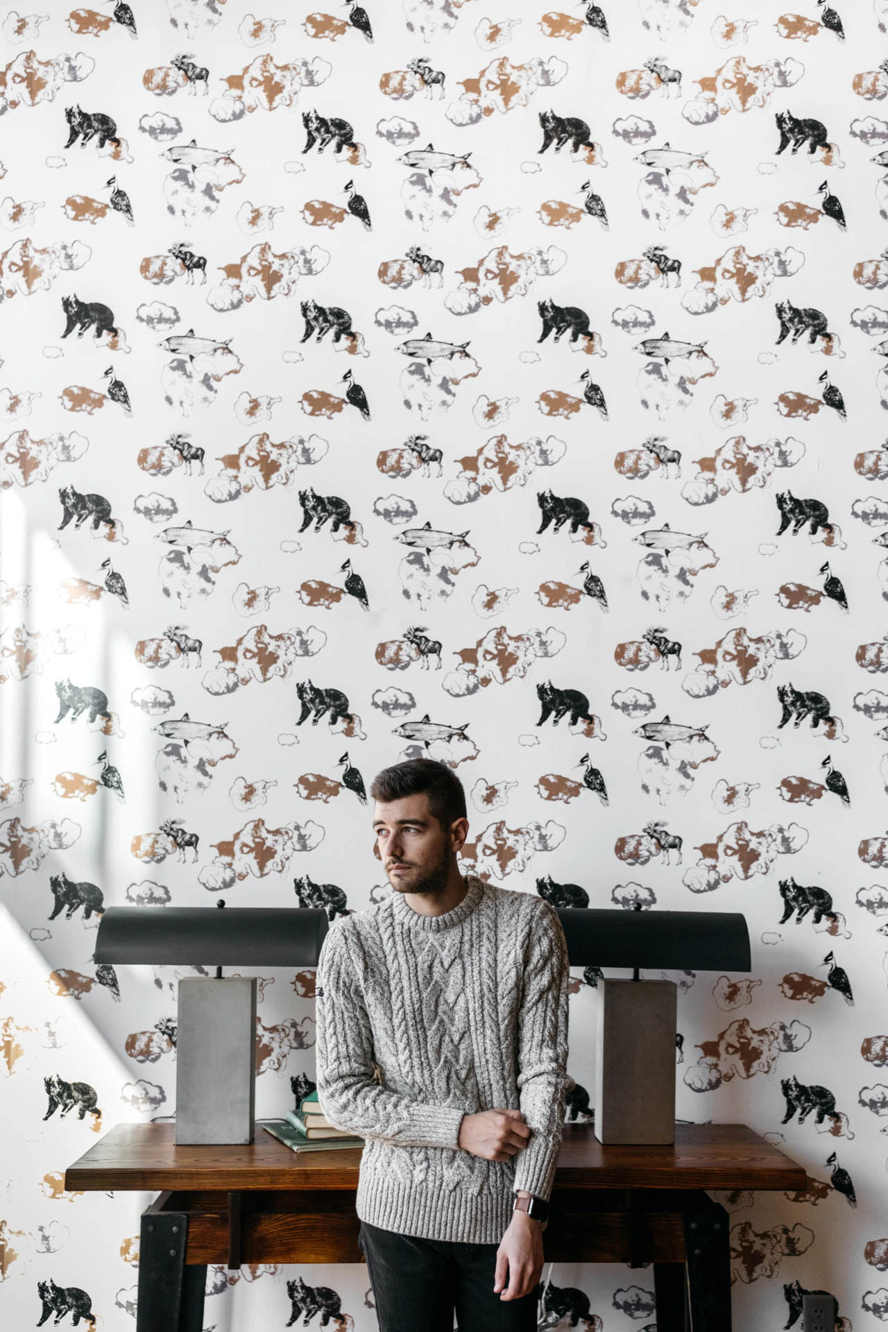 Jonathan Grado at Hewing Hotel Lobby in Minneapolis
