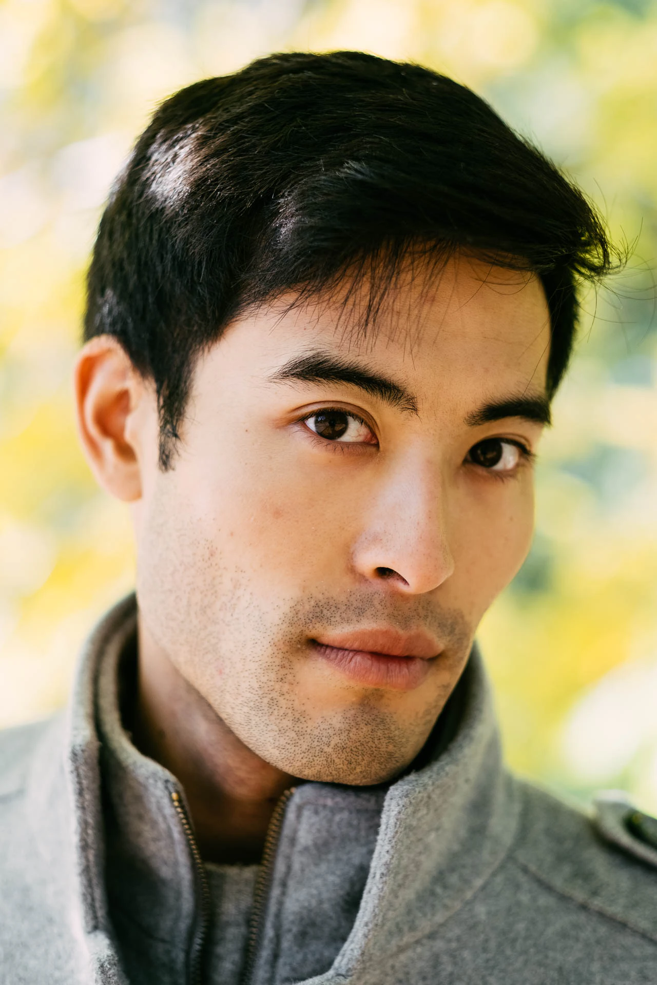 nick chin portrait in a park in Boston