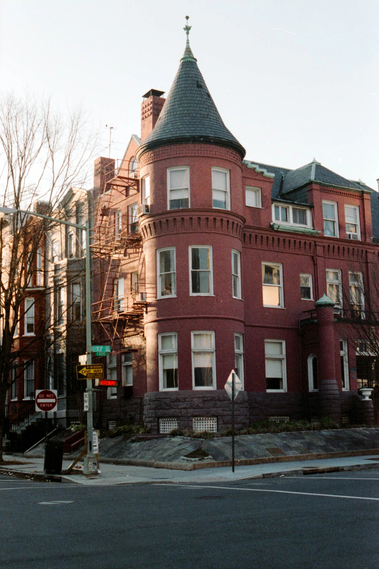corner house in Washington DC on film