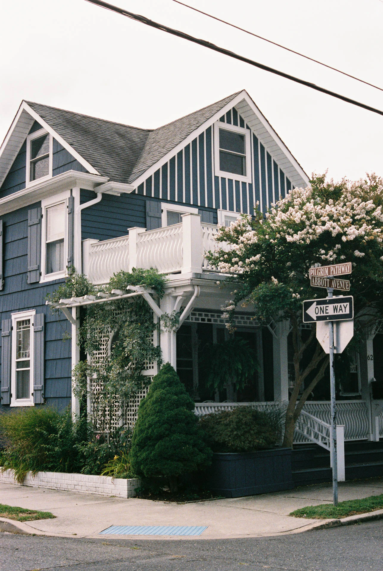 corner house on street on film