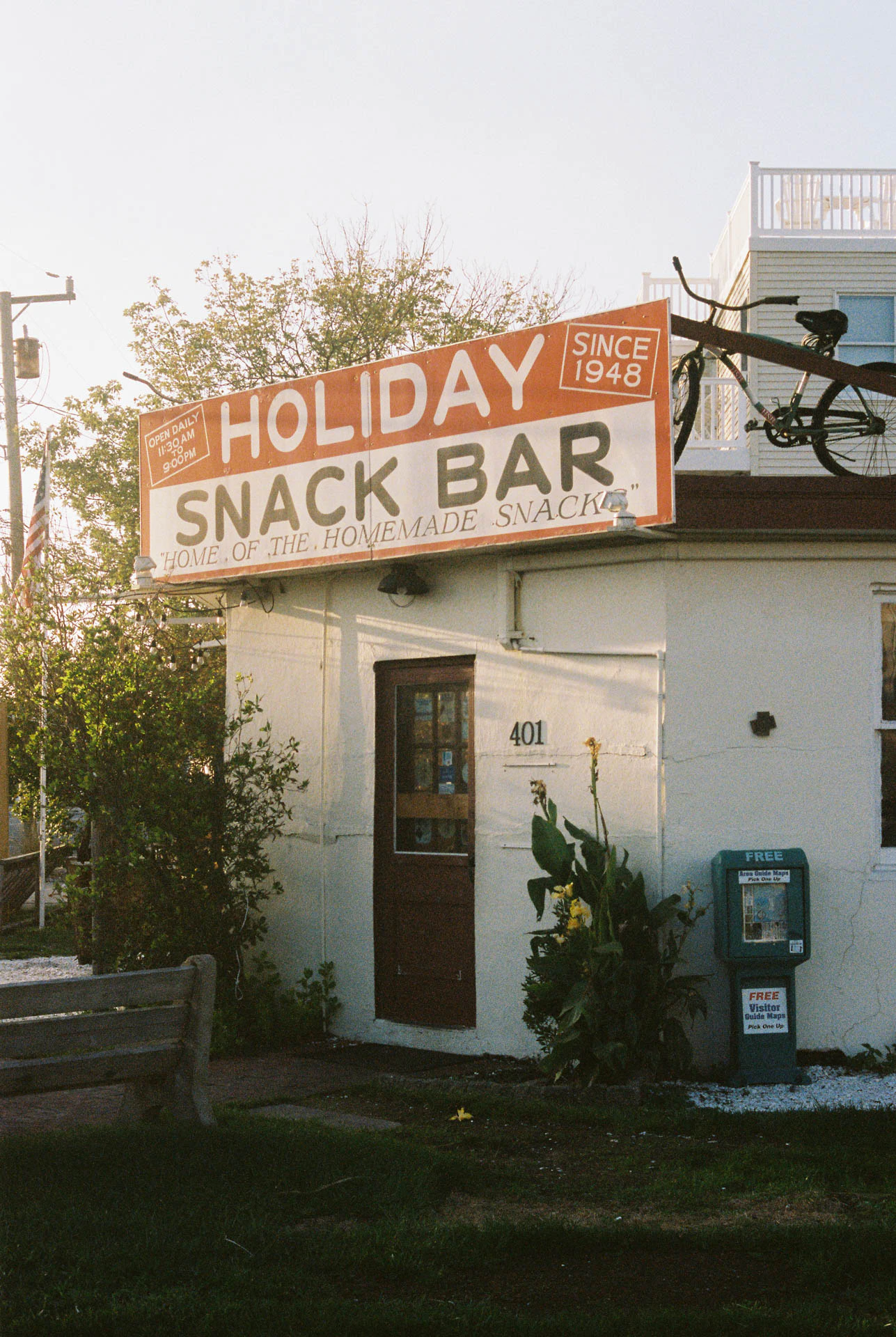 holiday snack bar in Long Beach island on film