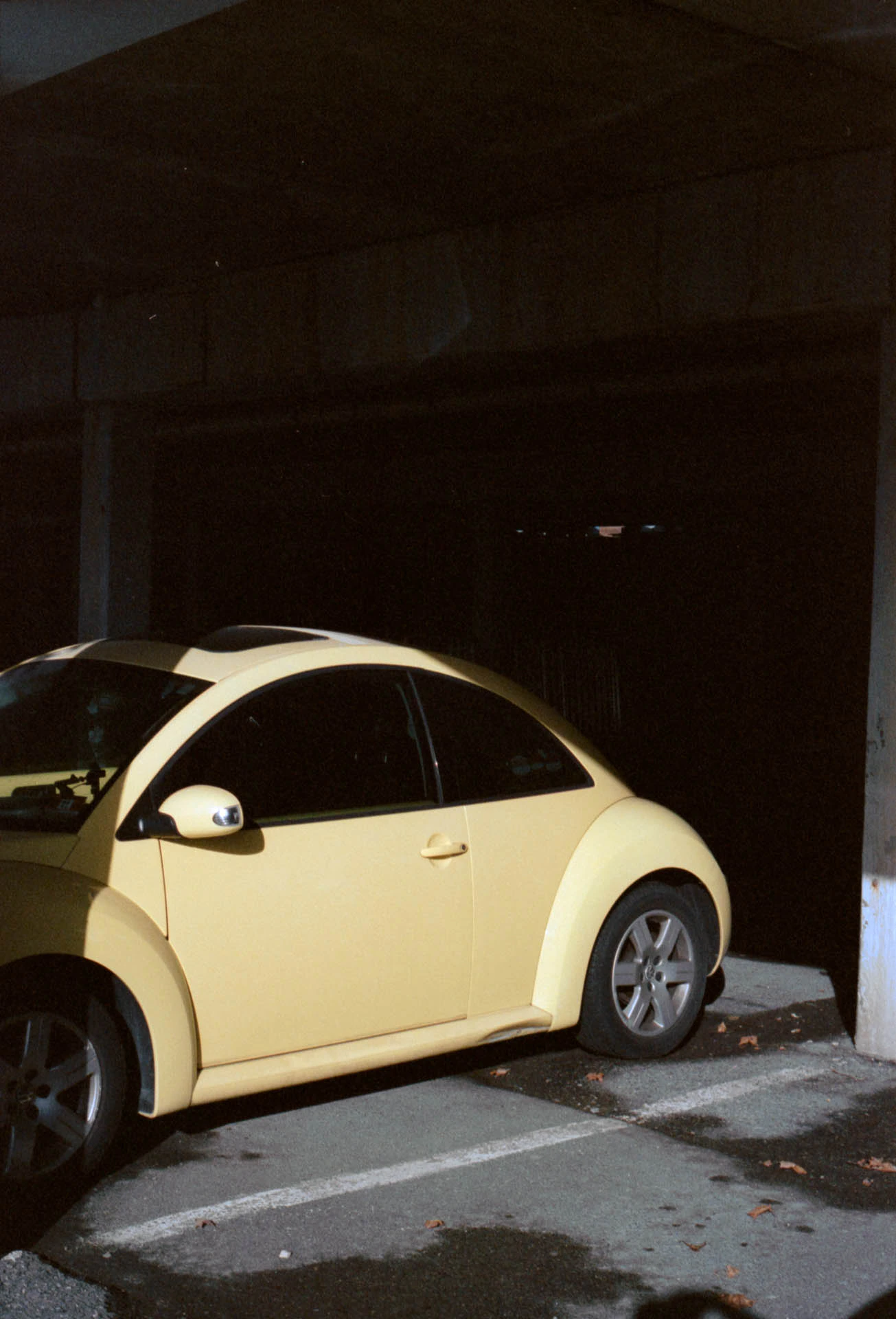 yellow buggy car on film