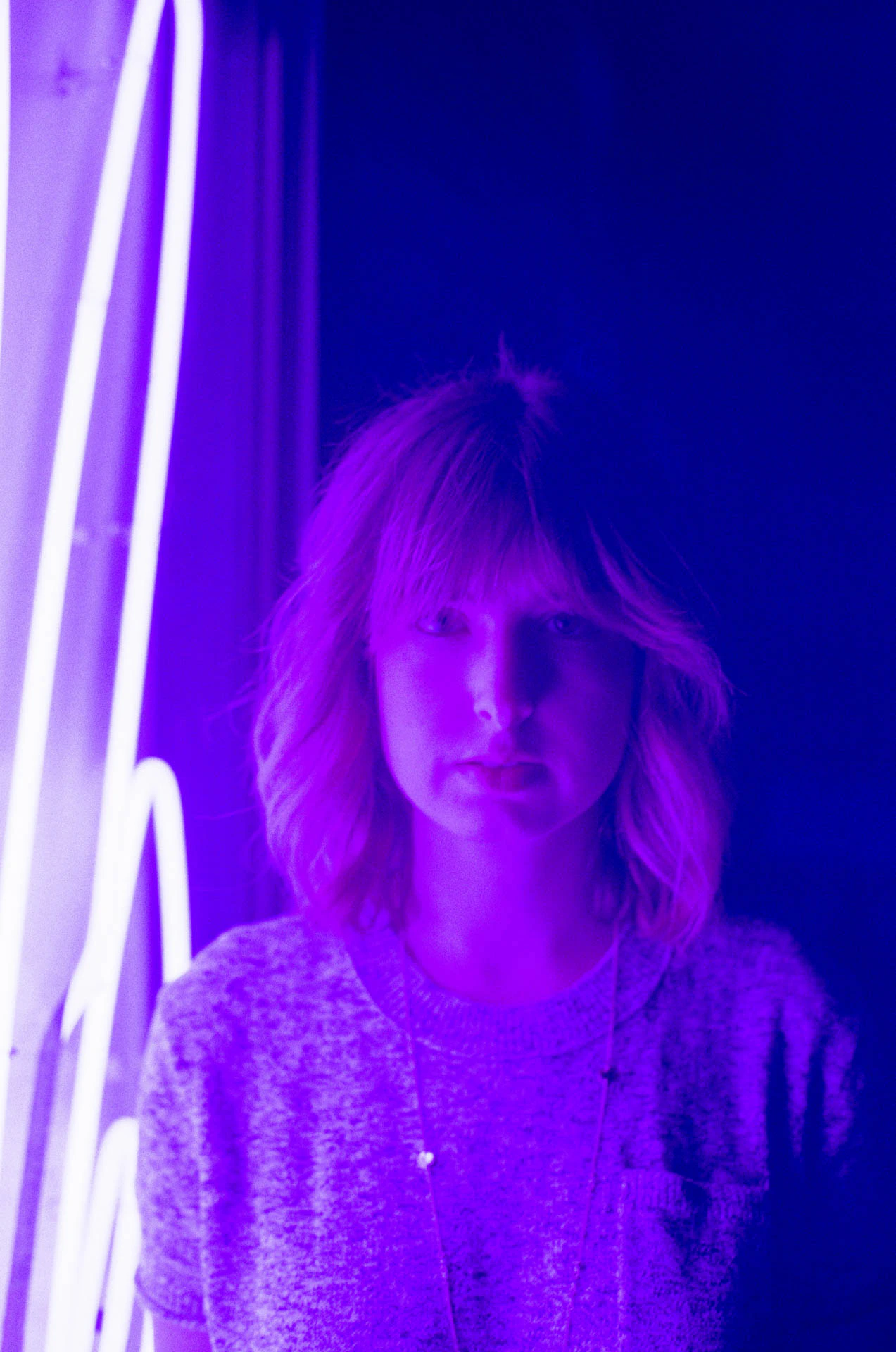 tia Meyers neon light portrait