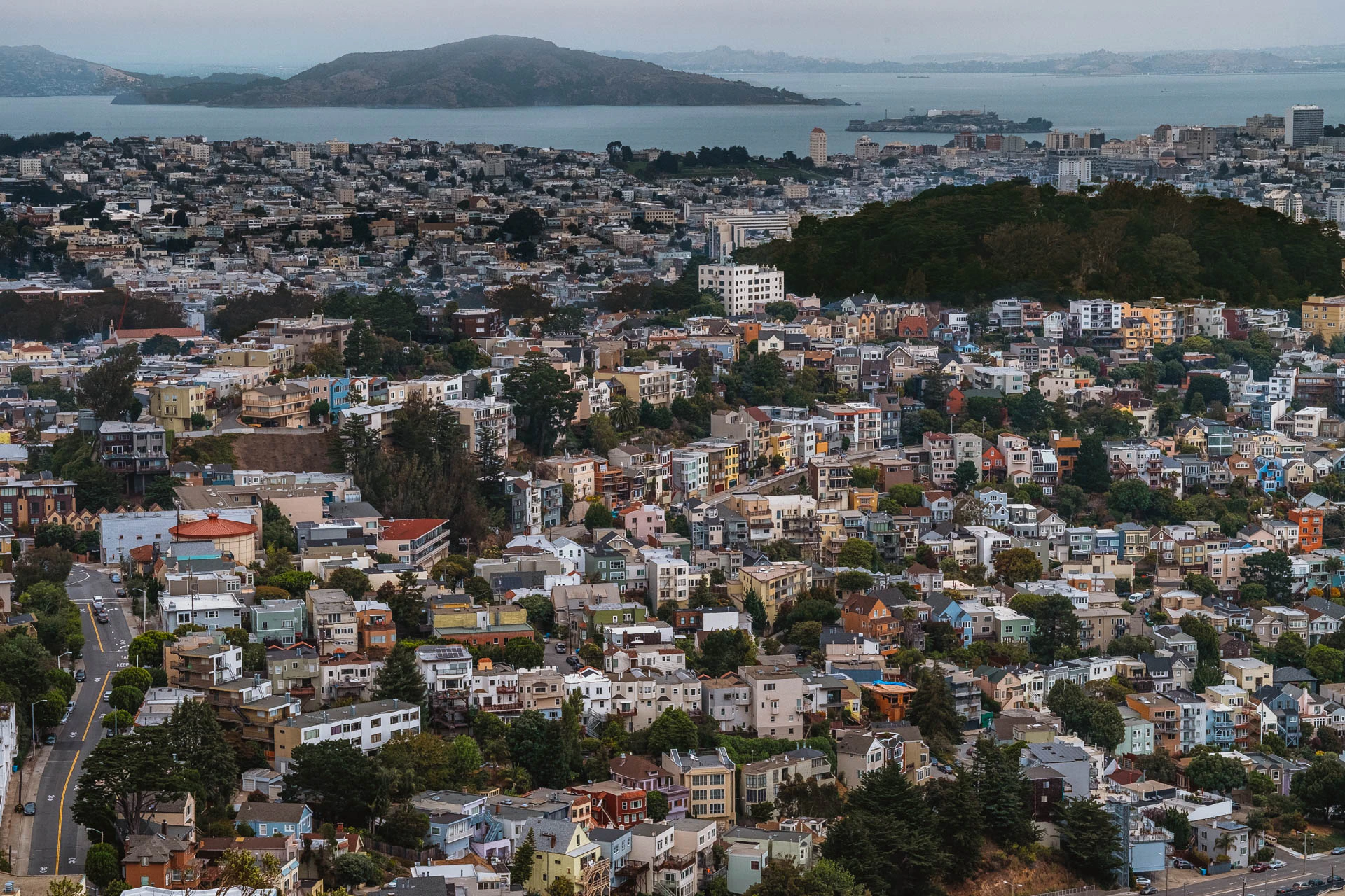 view of San Francisco from twin peaks