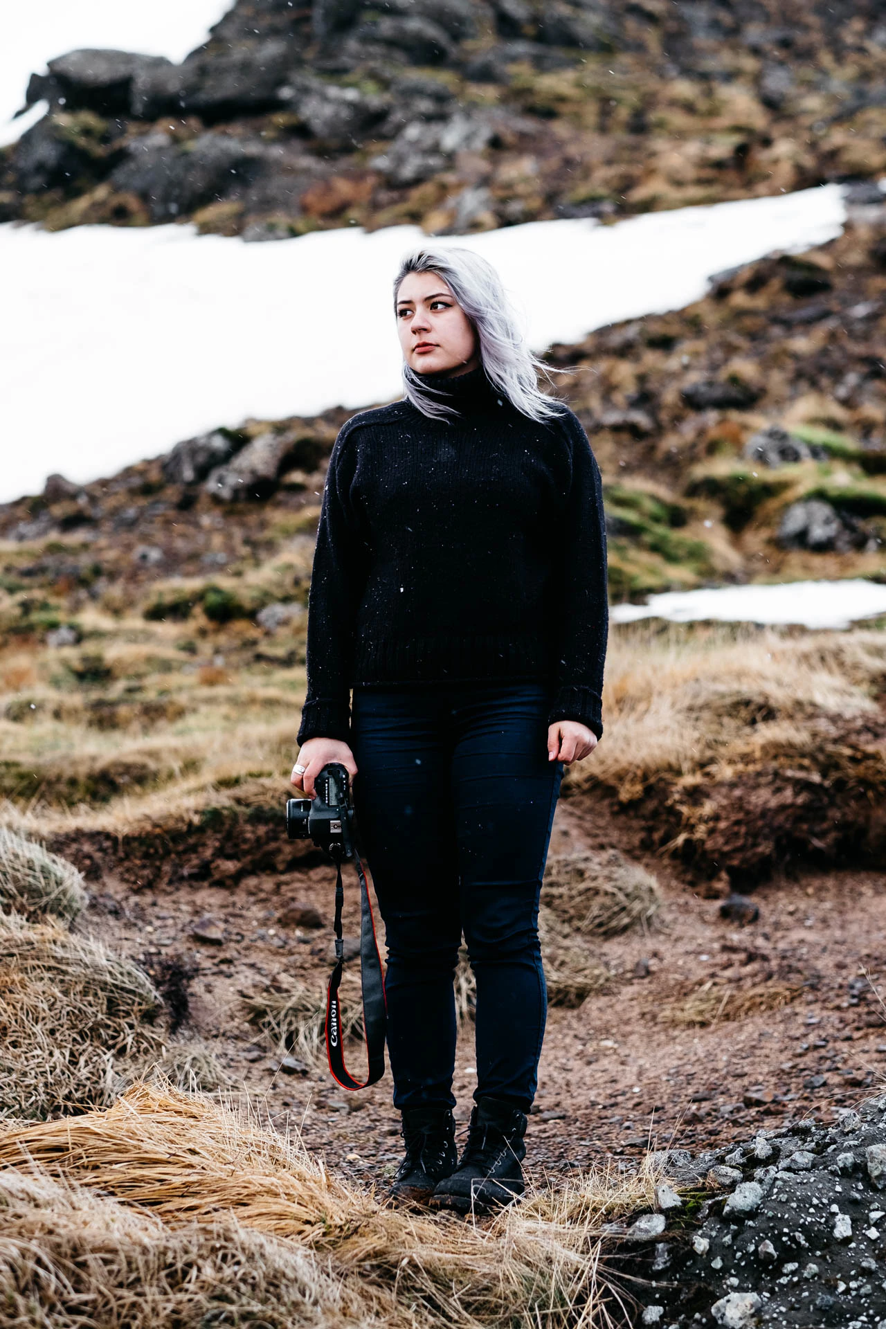 Kyra Johnson portrait in iceland