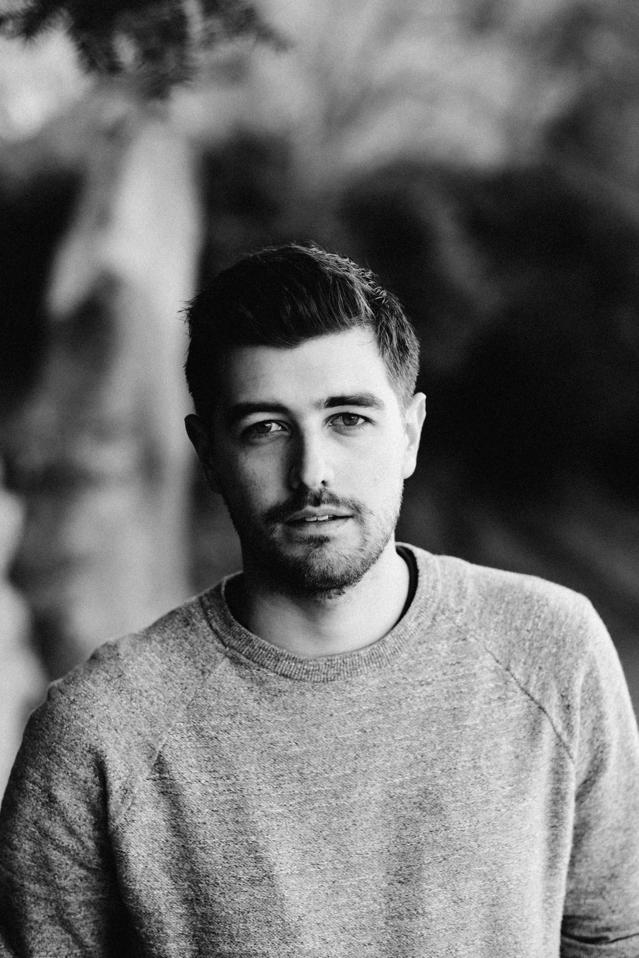 Jonathan Grado in Yosemite portrait in black and white