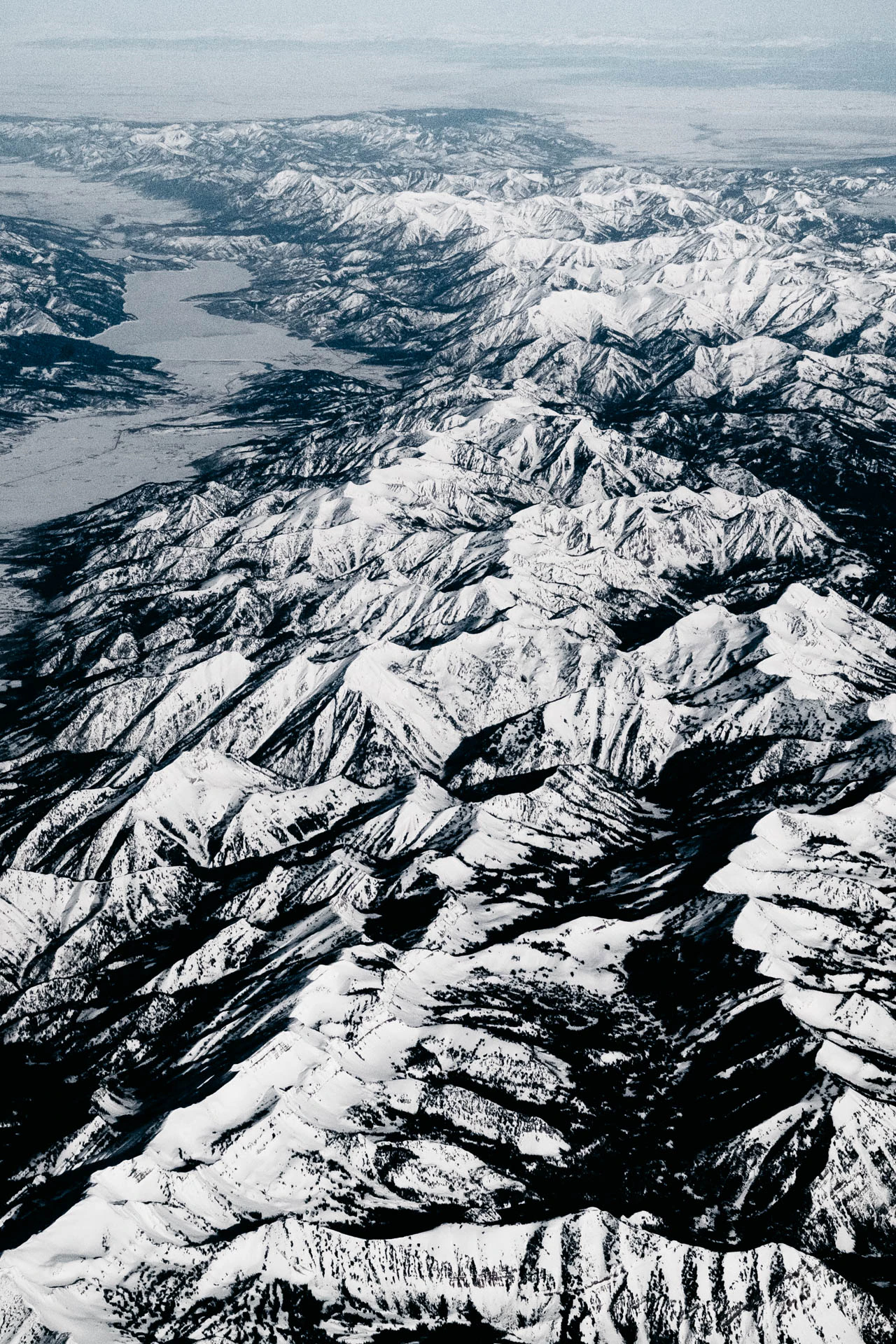 rocky mountains from a plane